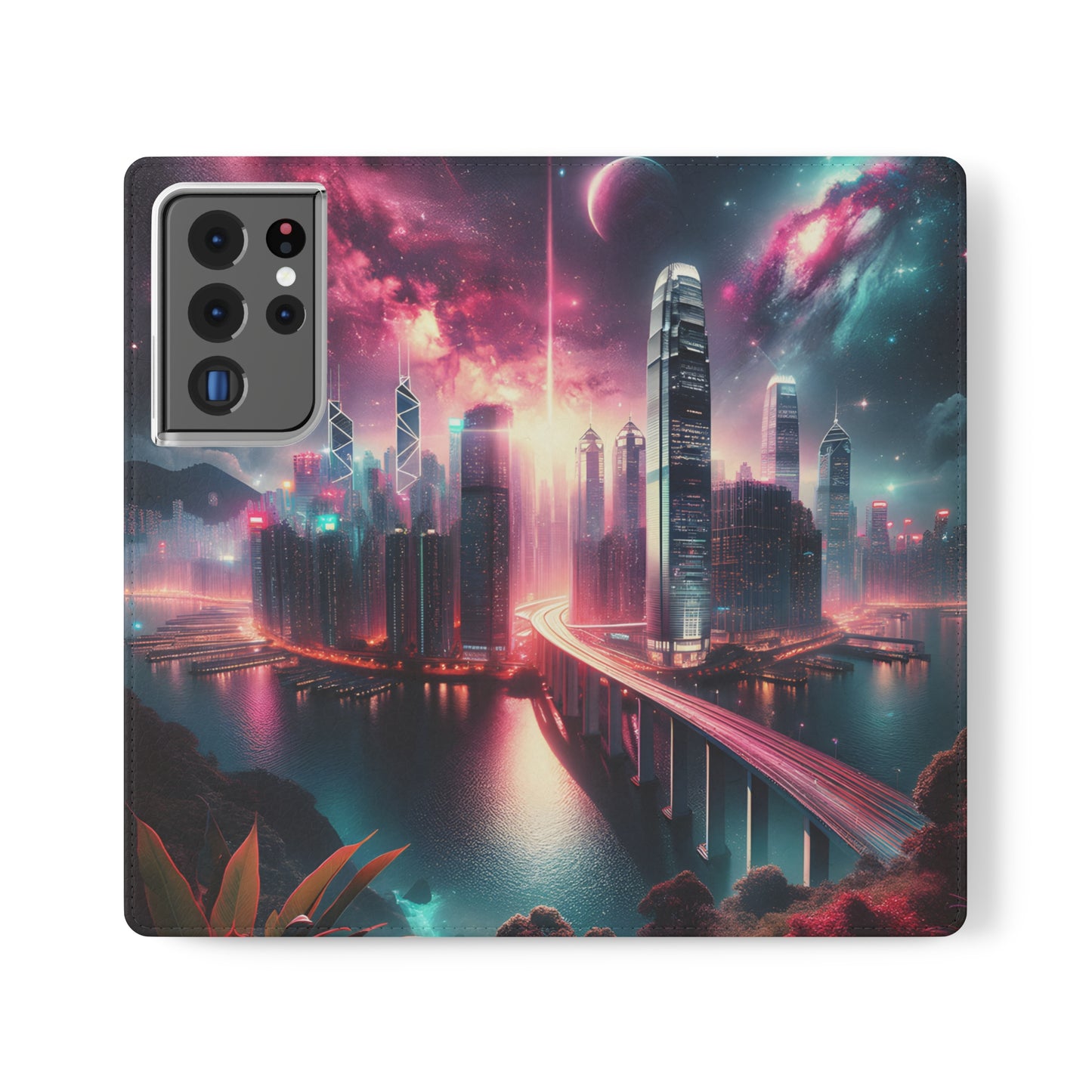 Aqua Skyline-Flip Cases