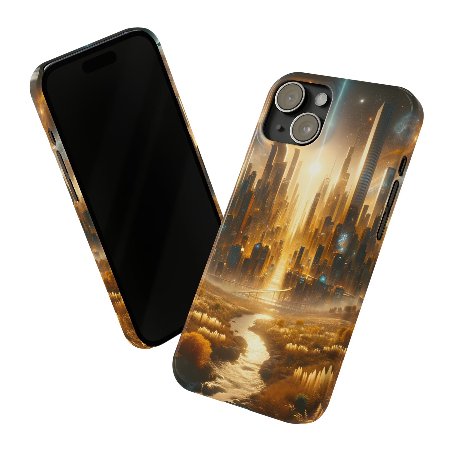 Golden Horizon-Slim Phone Cases