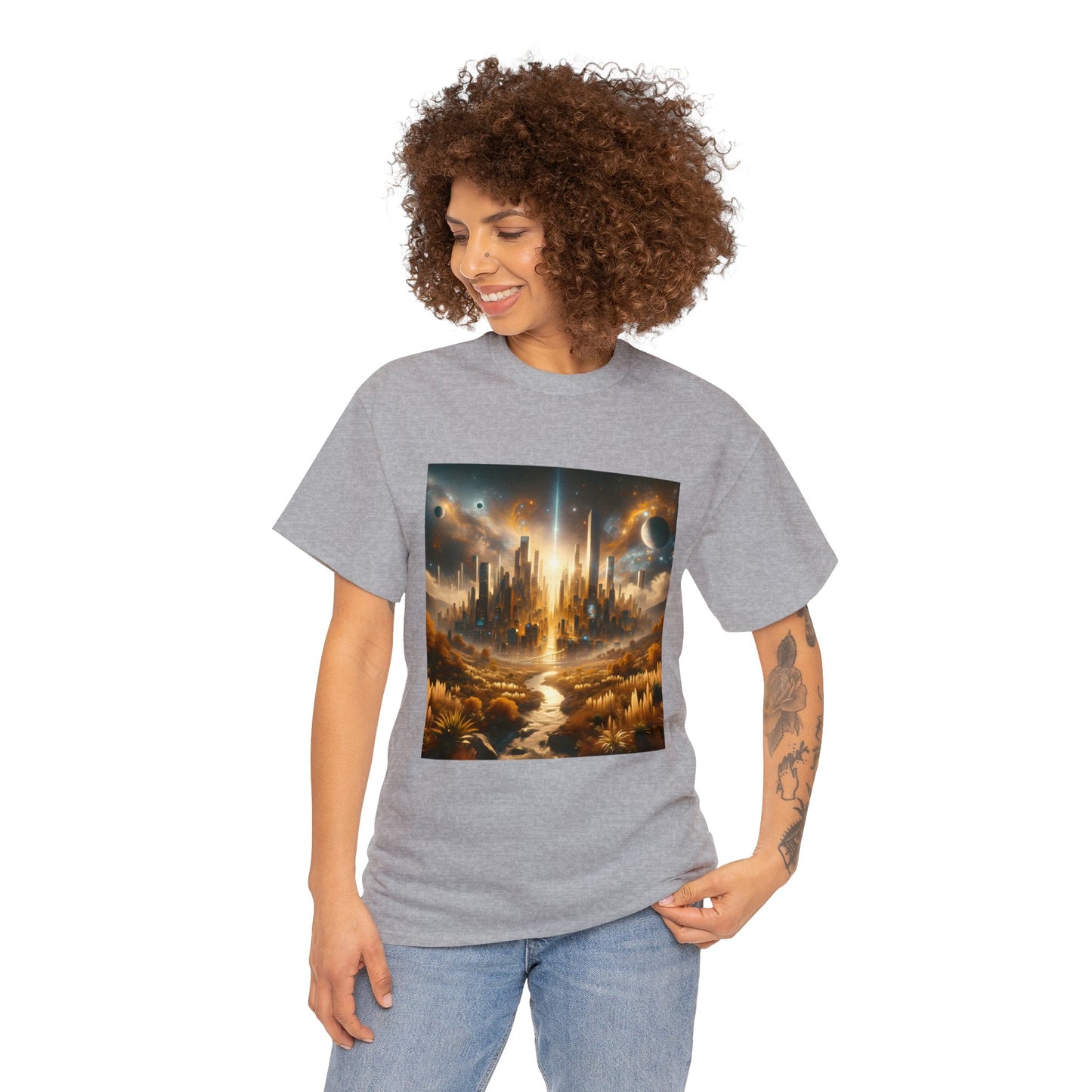 Golden Horizon-Unisex Heavy Cotton Tee