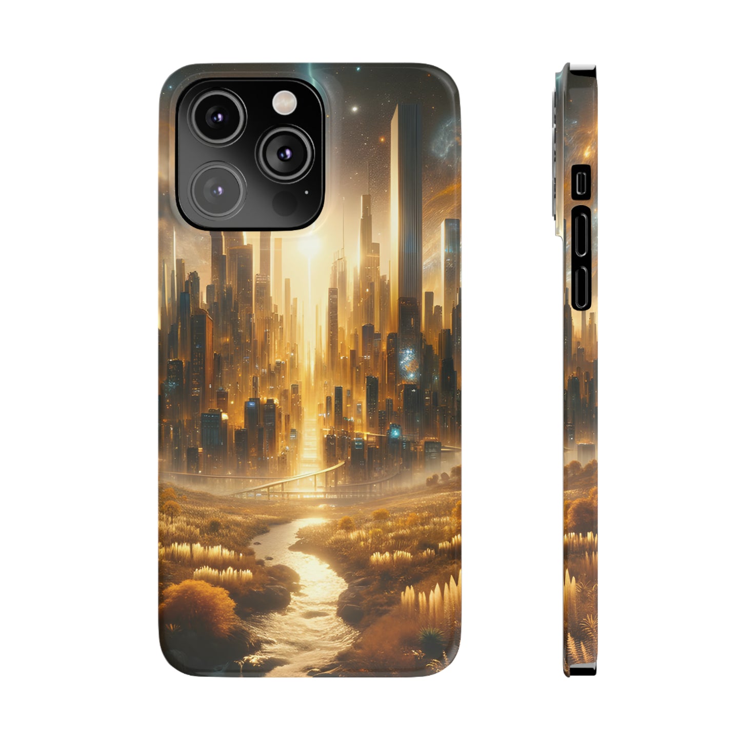 Golden Horizon-Slim Phone Cases