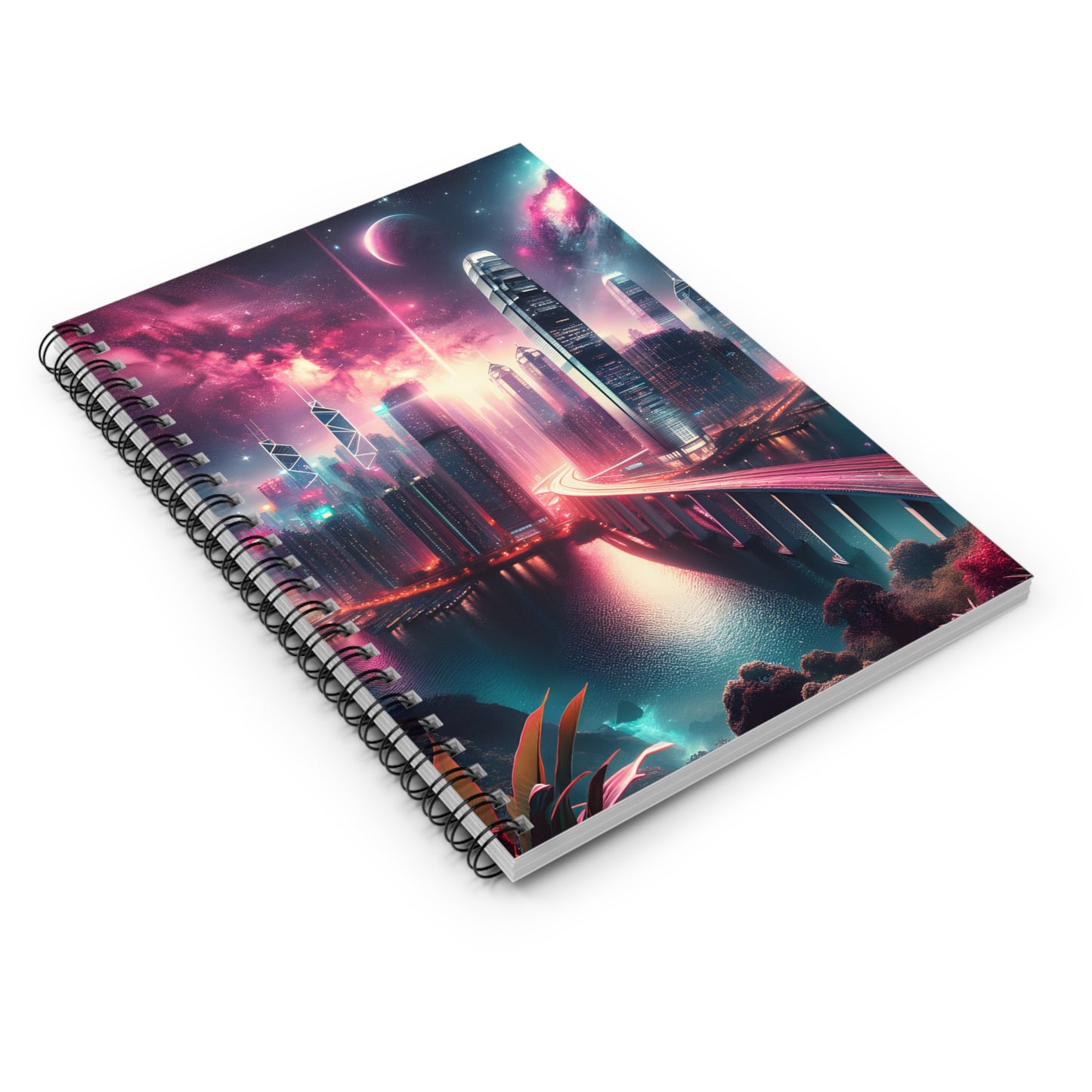 Aqua Skyline-Spiral Notebook - Ruled Line