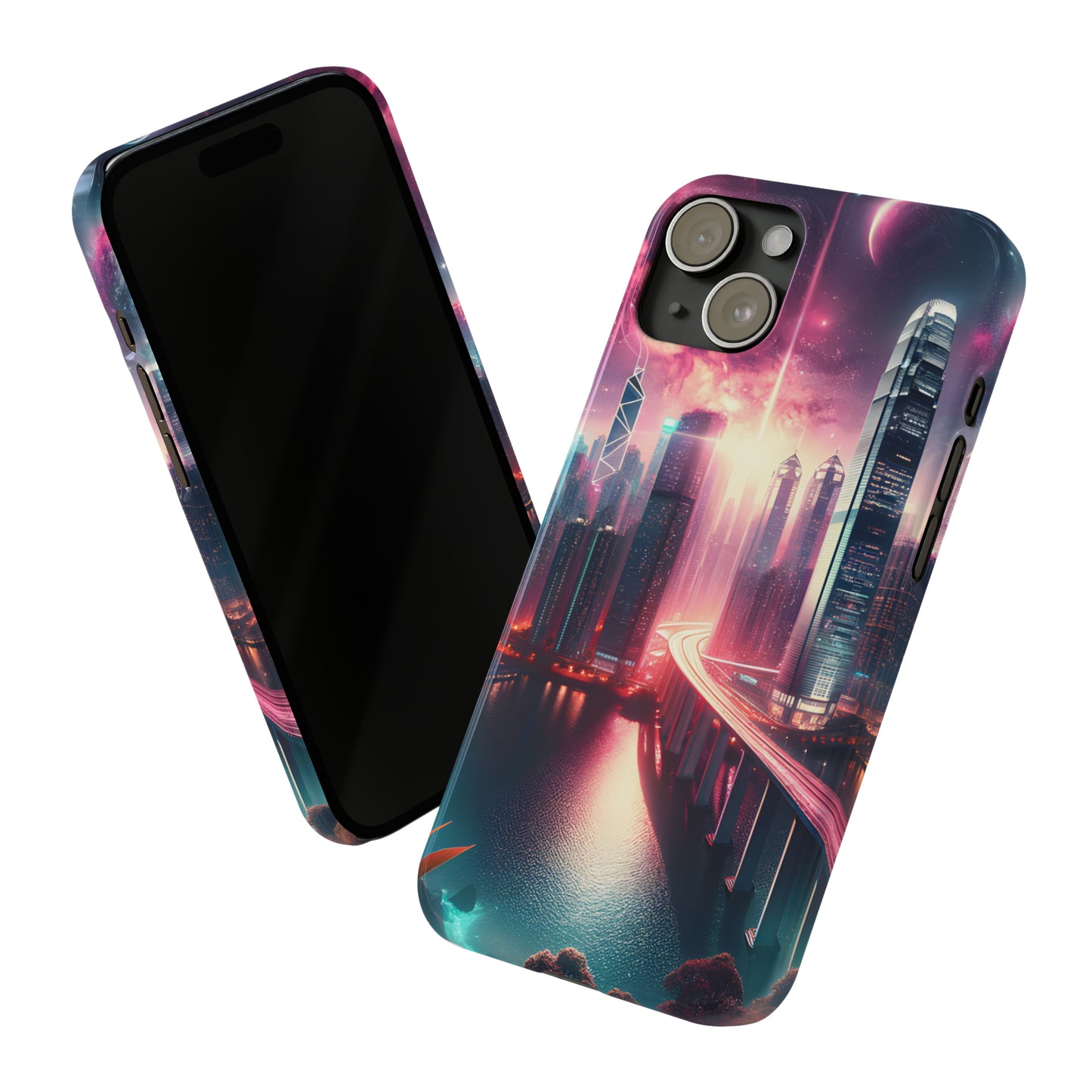 Aqua Skyline-Slim Phone Cases