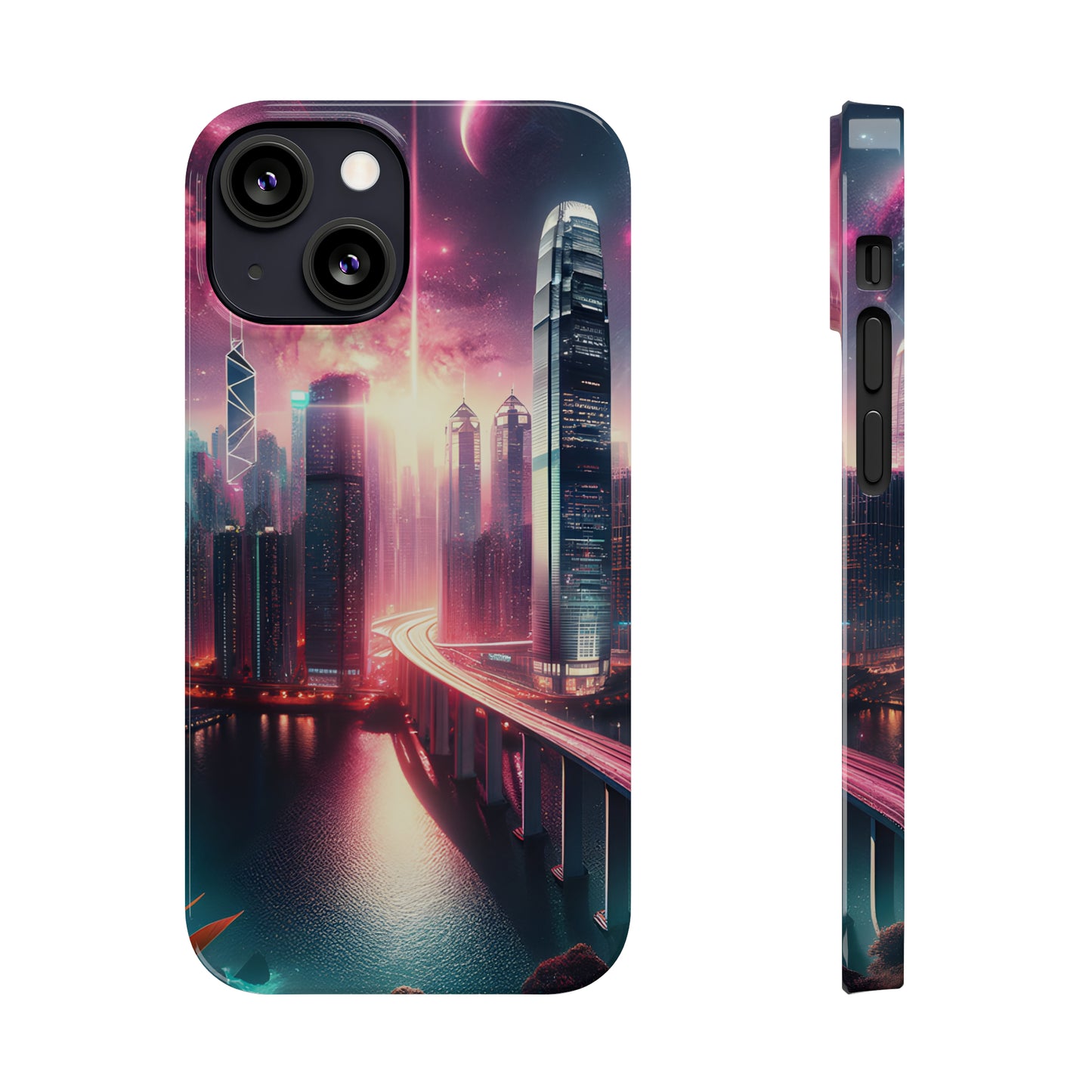 Aqua Skyline-Slim Phone Cases