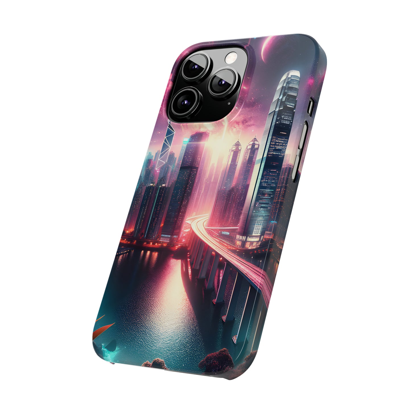 Aqua Skyline-Slim Phone Cases