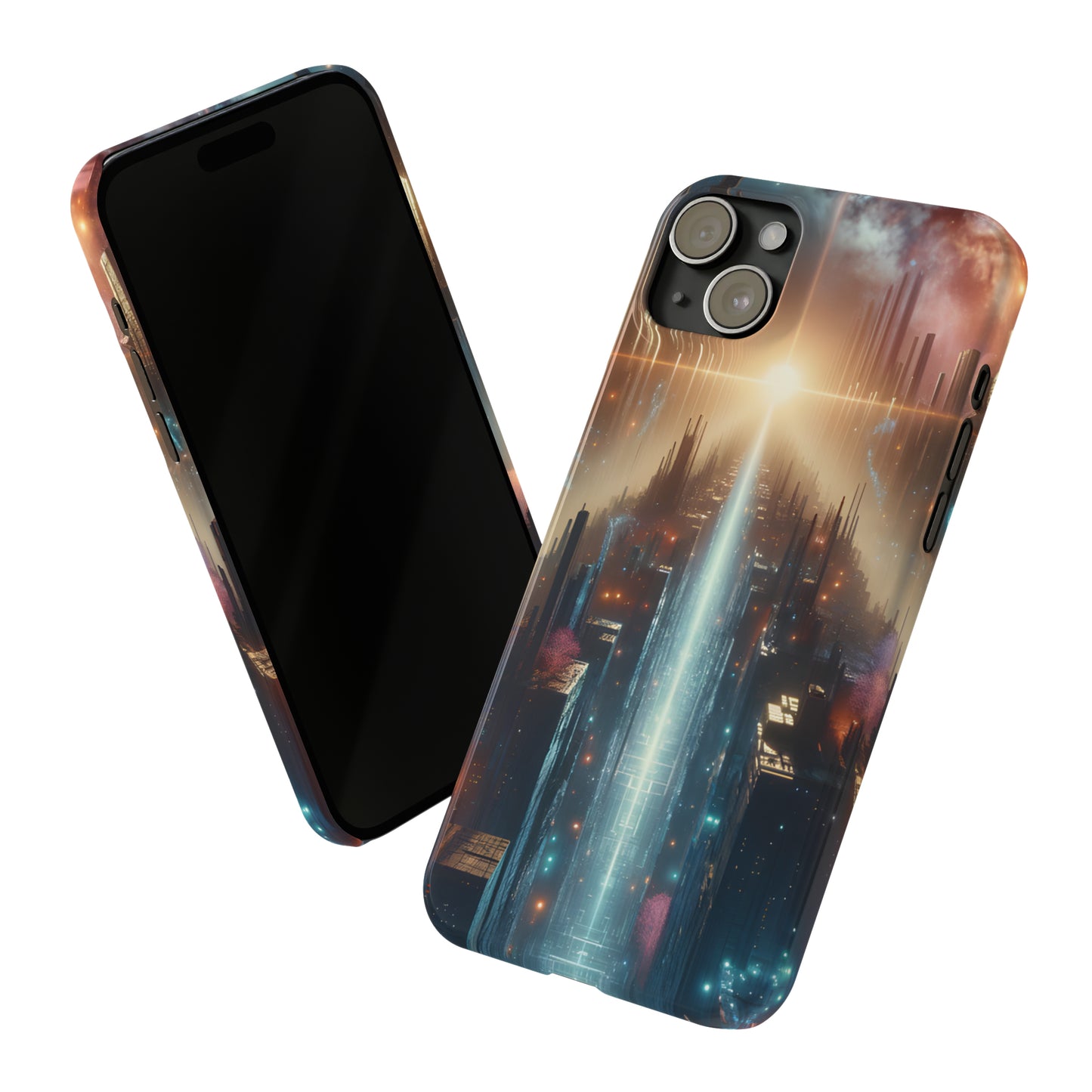 MysticScape or KaleidoSpires-Slim Phone Cases