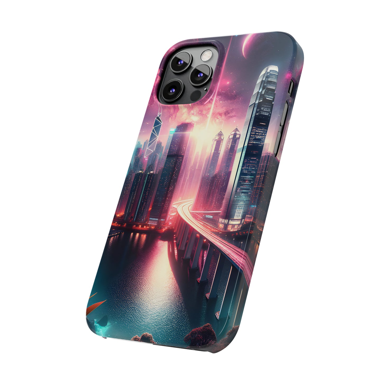 Aqua Skyline-Slim Phone Cases