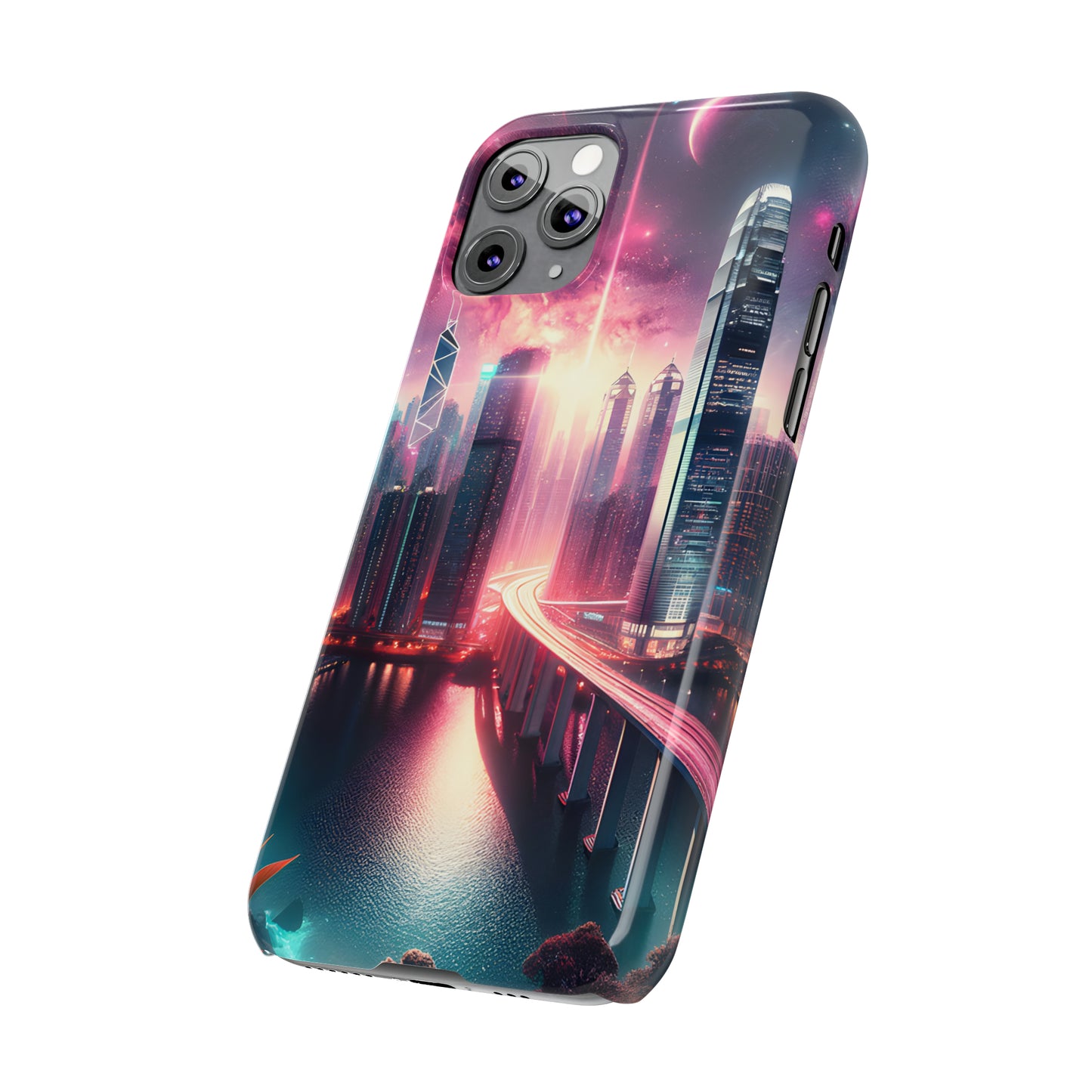 Aqua Skyline-Slim Phone Cases