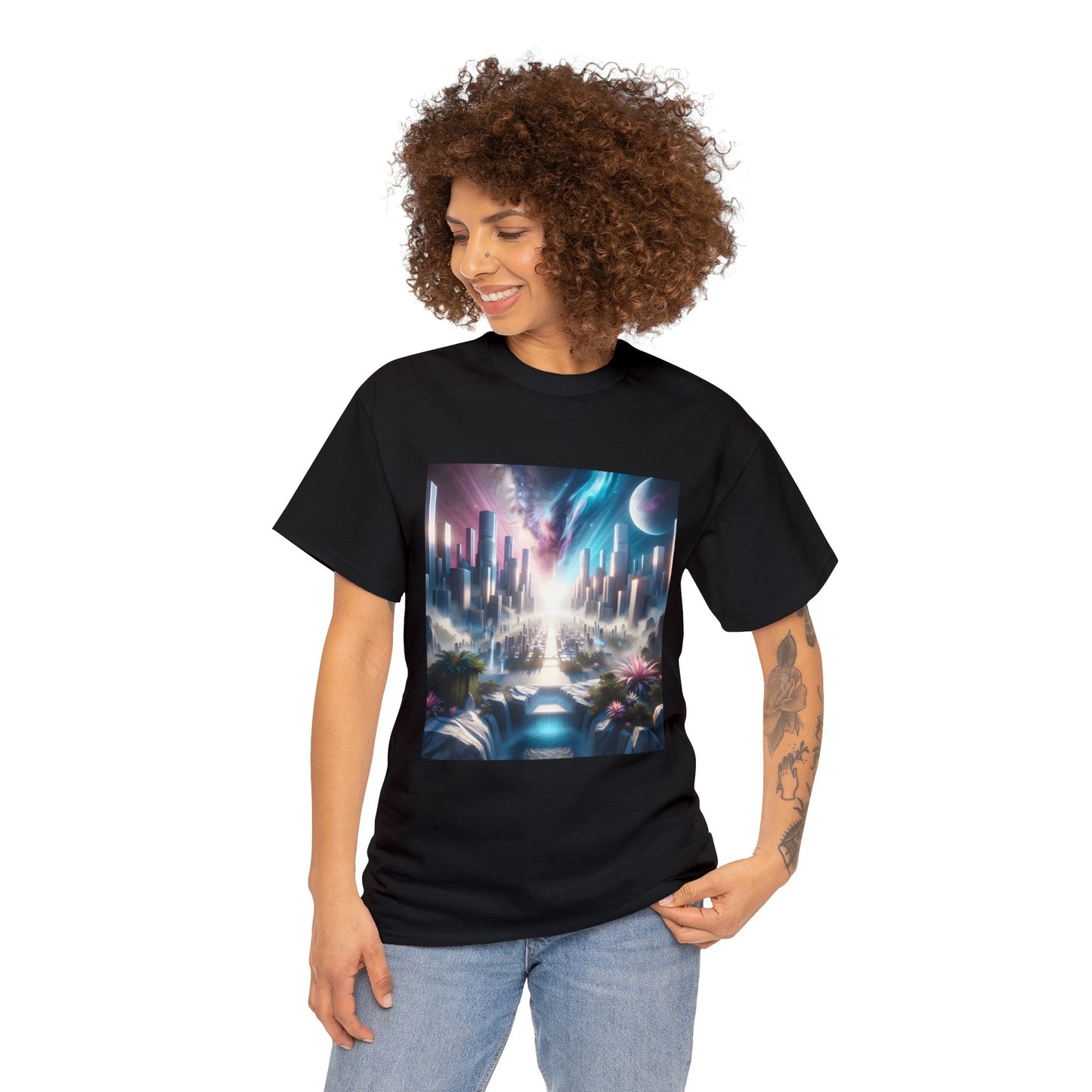 Marble Horizon-Unisex Heavy Cotton Tee