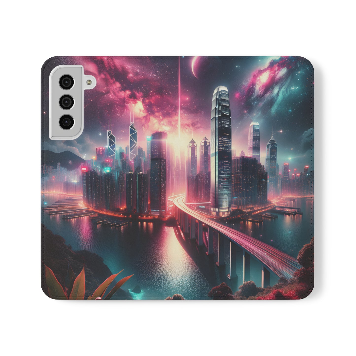 Aqua Skyline-Flip Cases