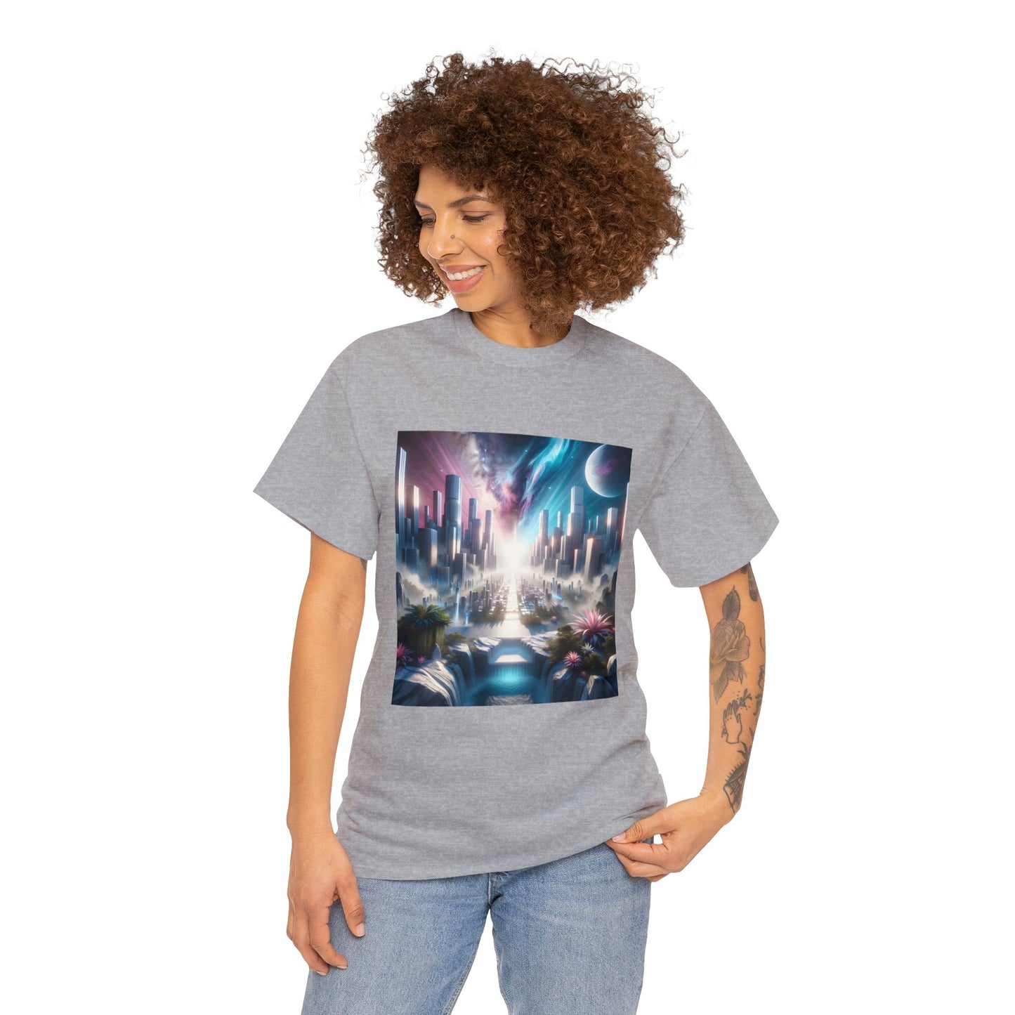 Marble Horizon-Unisex Heavy Cotton Tee