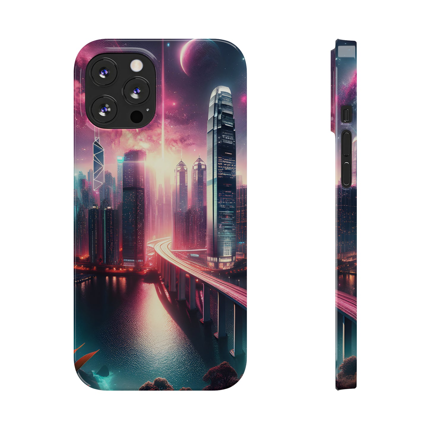 Aqua Skyline-Slim Phone Cases