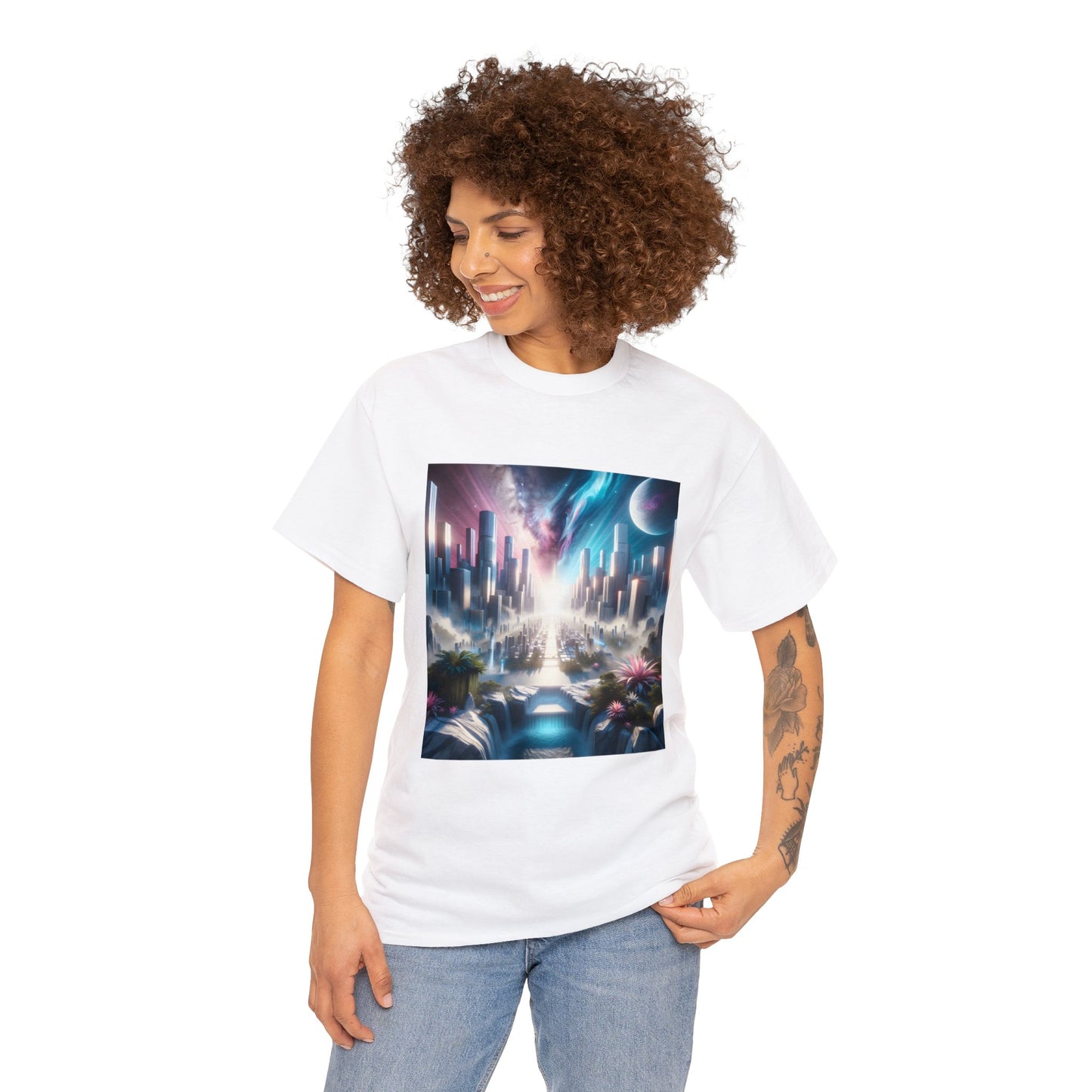 Marble Horizon-Unisex Heavy Cotton Tee