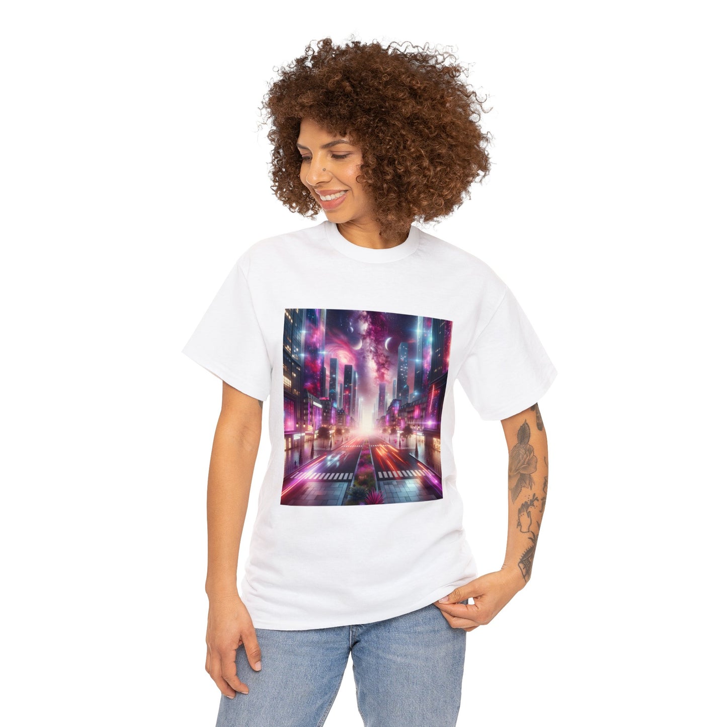 Paris Nightfall-Unisex Heavy Cotton Tee