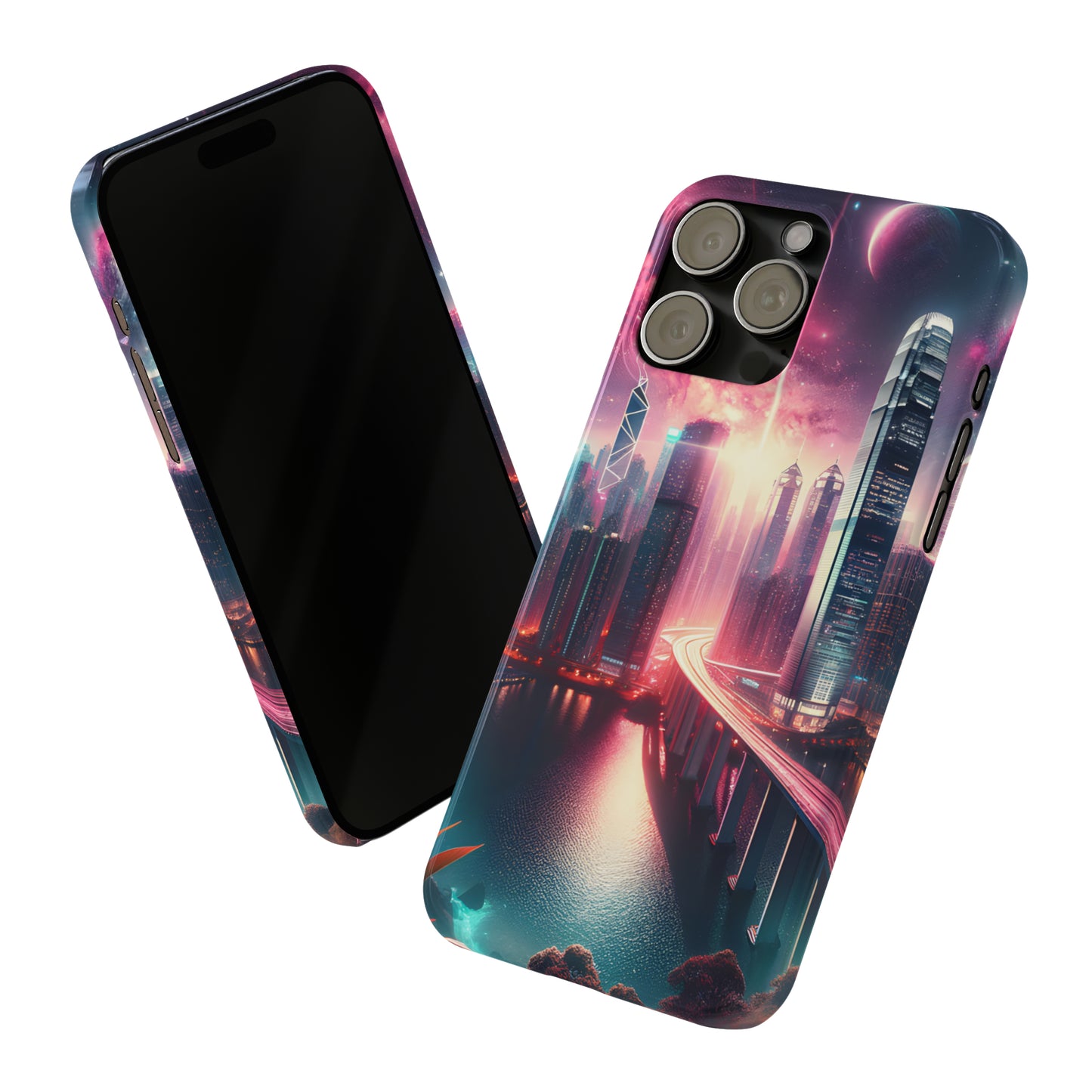 Aqua Skyline-Slim Phone Cases