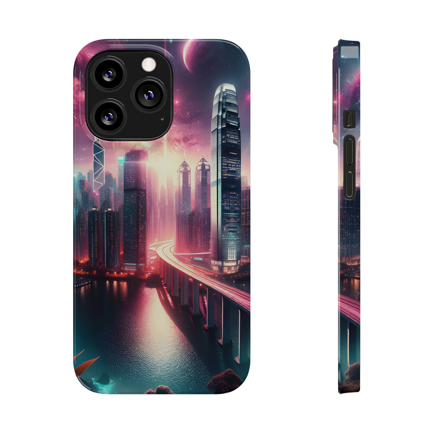 Aqua Skyline-Slim Phone Cases