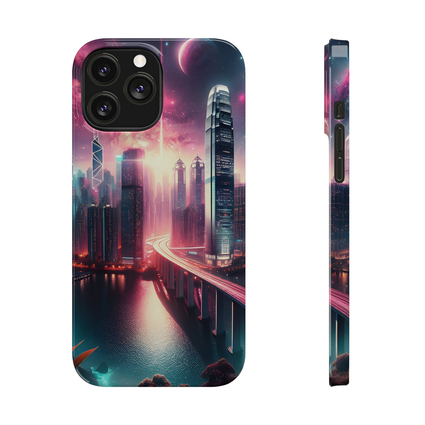 Aqua Skyline-Slim Phone Cases