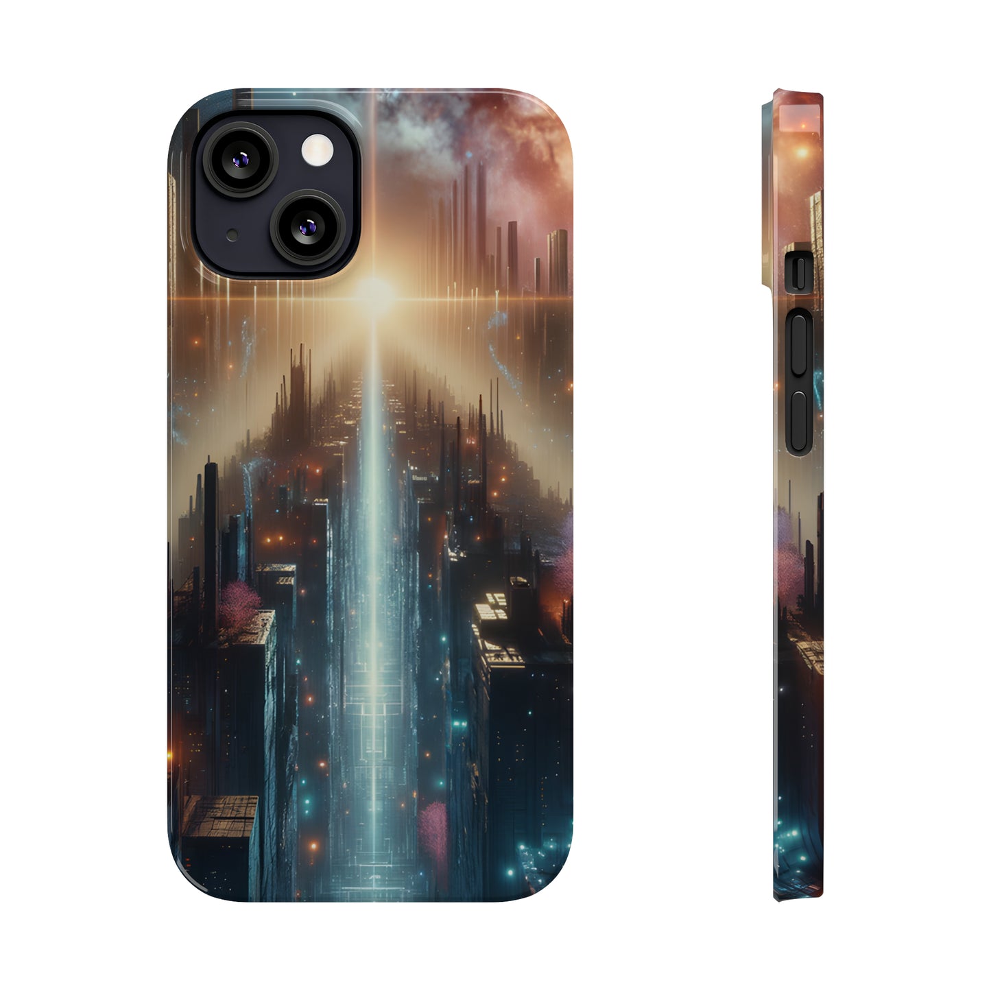 MysticScape or KaleidoSpires-Slim Phone Cases