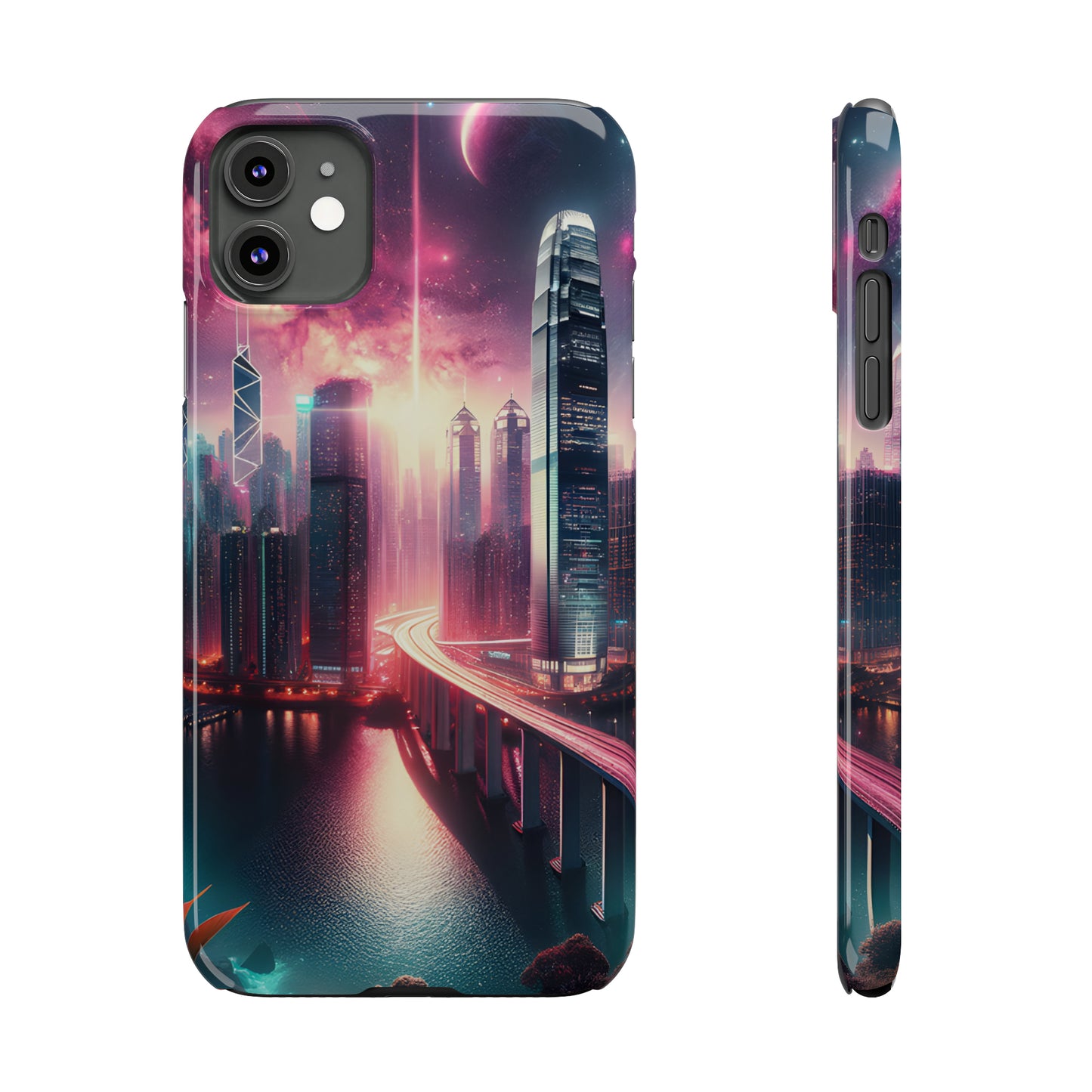 Aqua Skyline-Slim Phone Cases