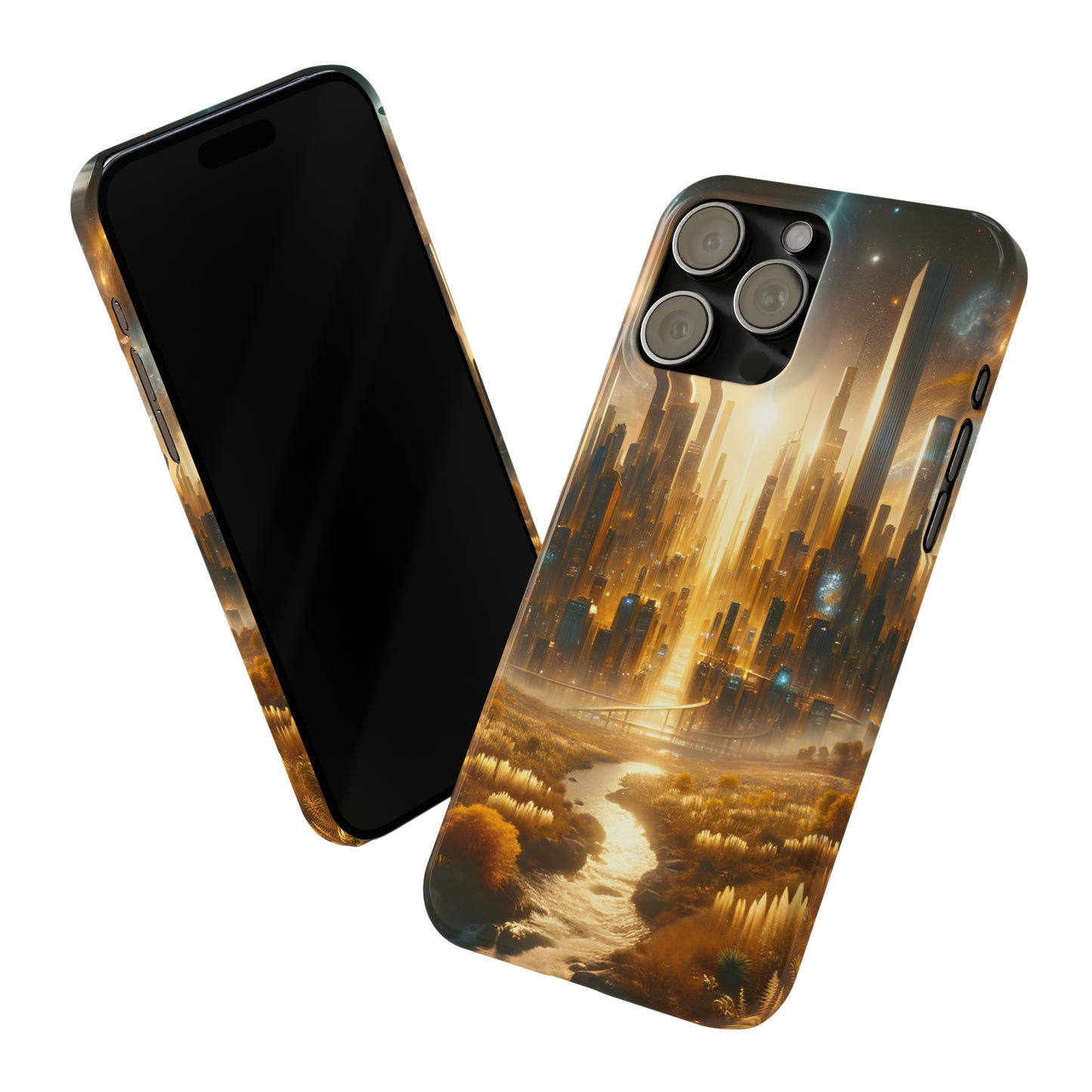 Golden Horizon-Slim Phone Cases