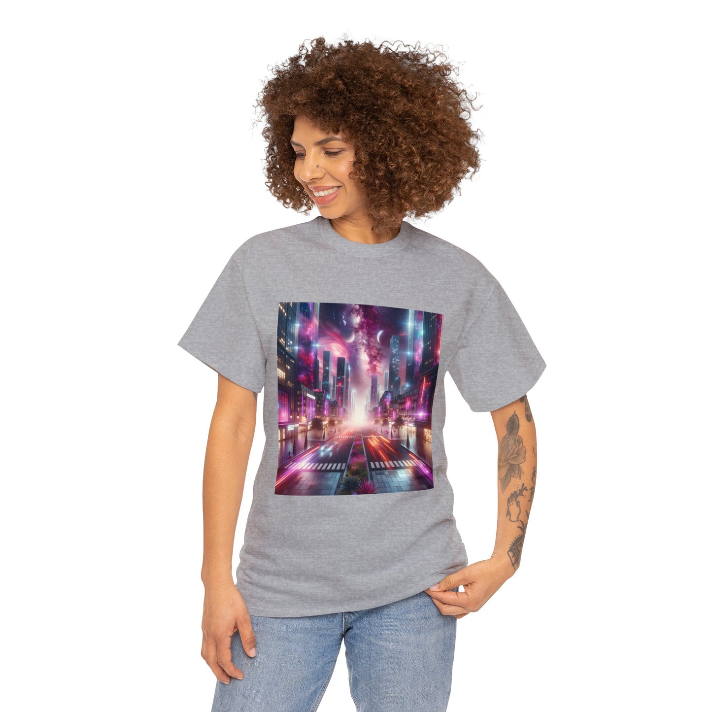 Paris Nightfall-Unisex Heavy Cotton Tee