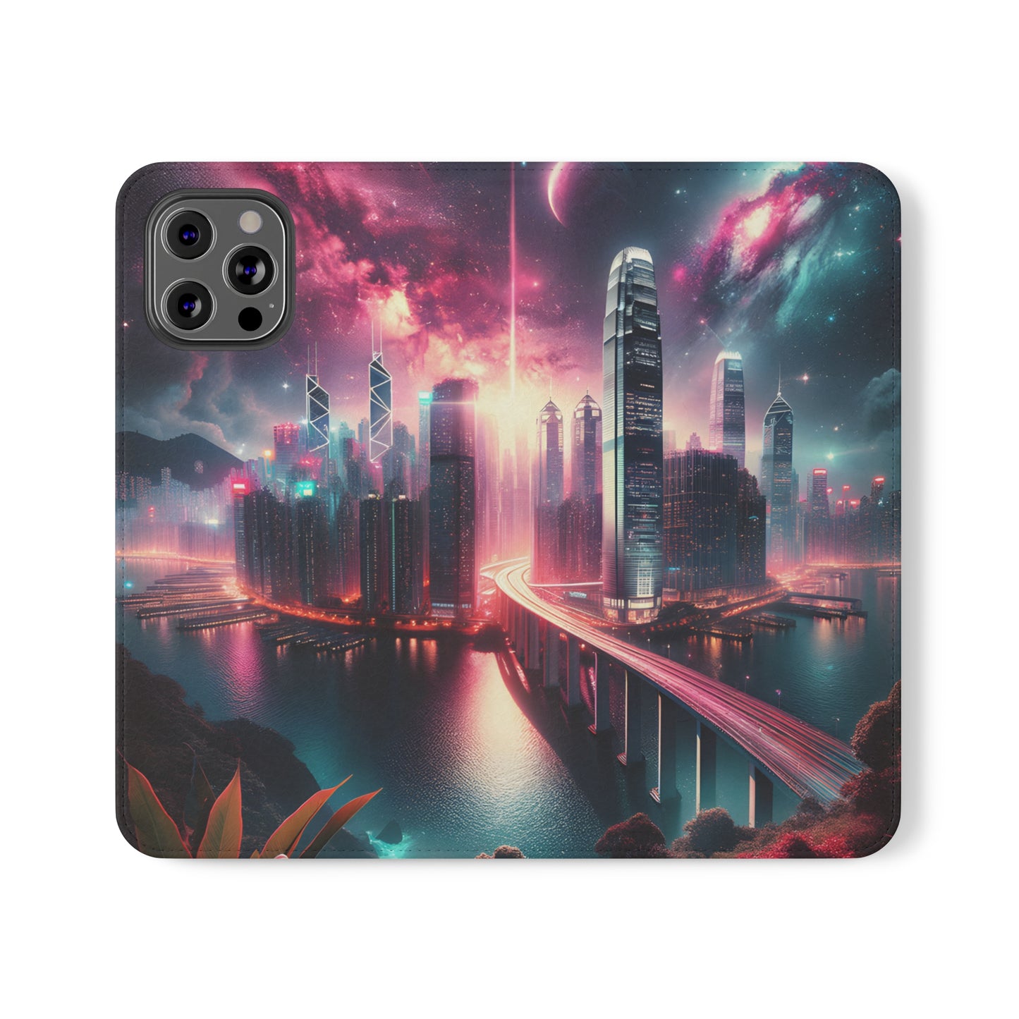 Aqua Skyline-Flip Cases