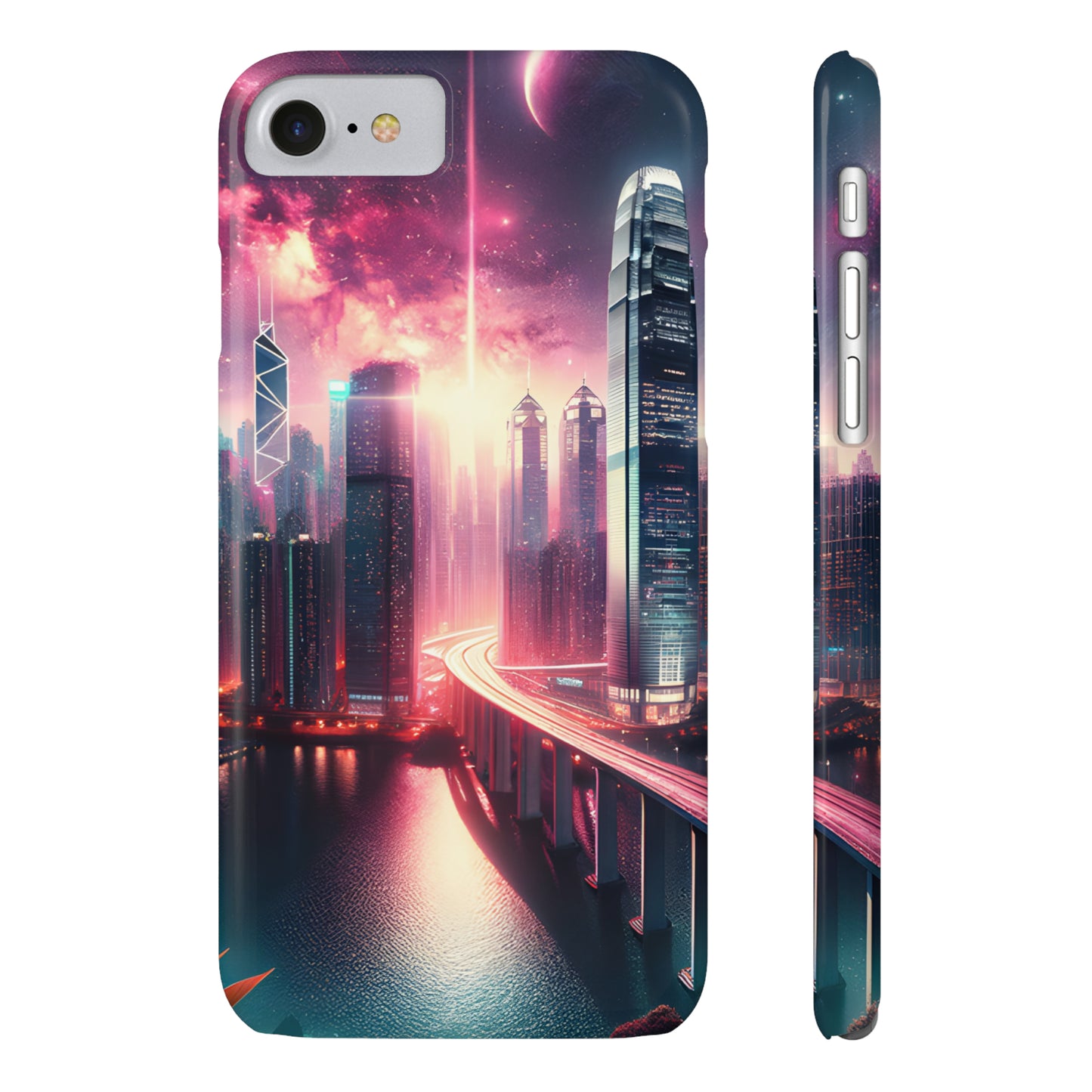 Aqua Skyline-Slim Phone Cases