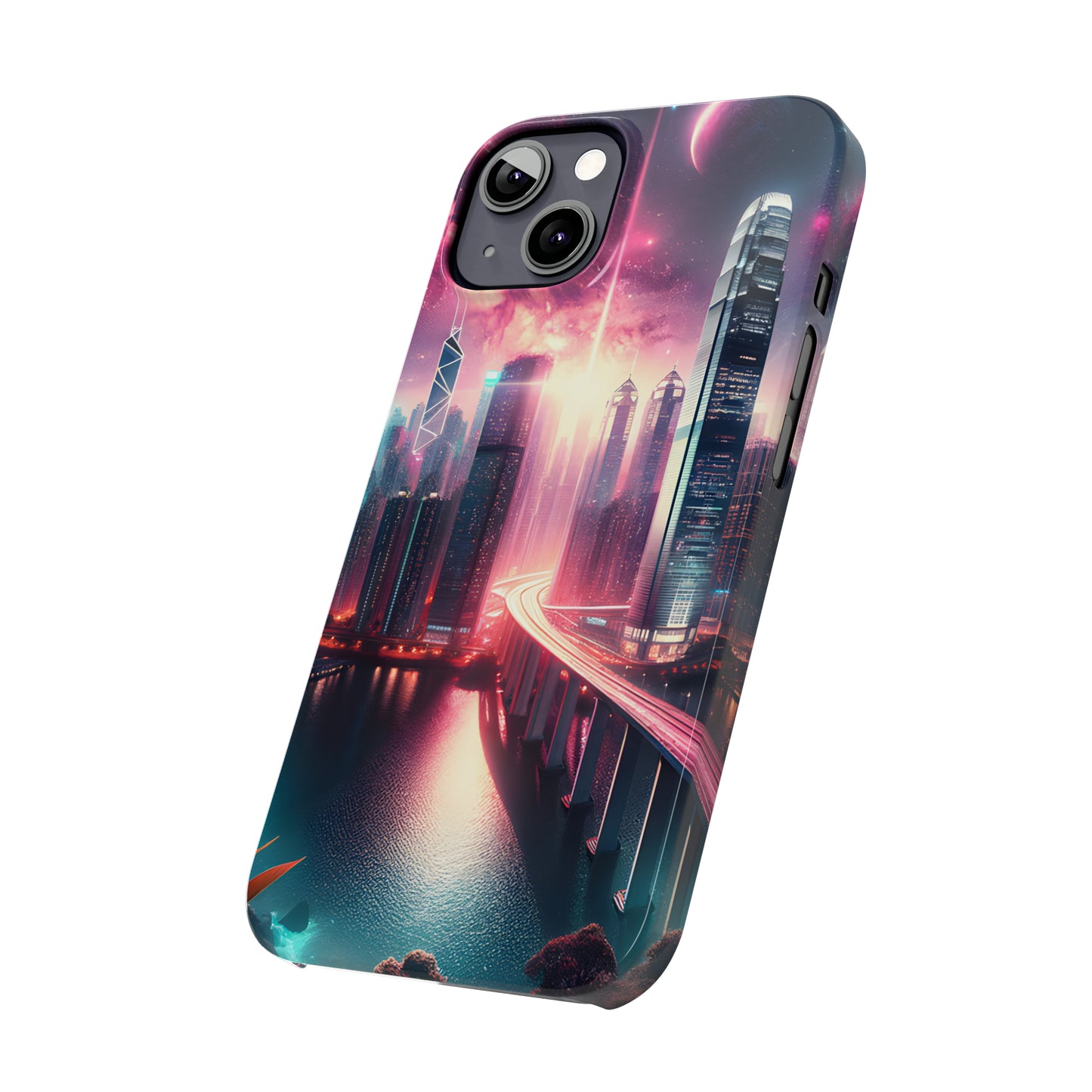 Aqua Skyline-Slim Phone Cases