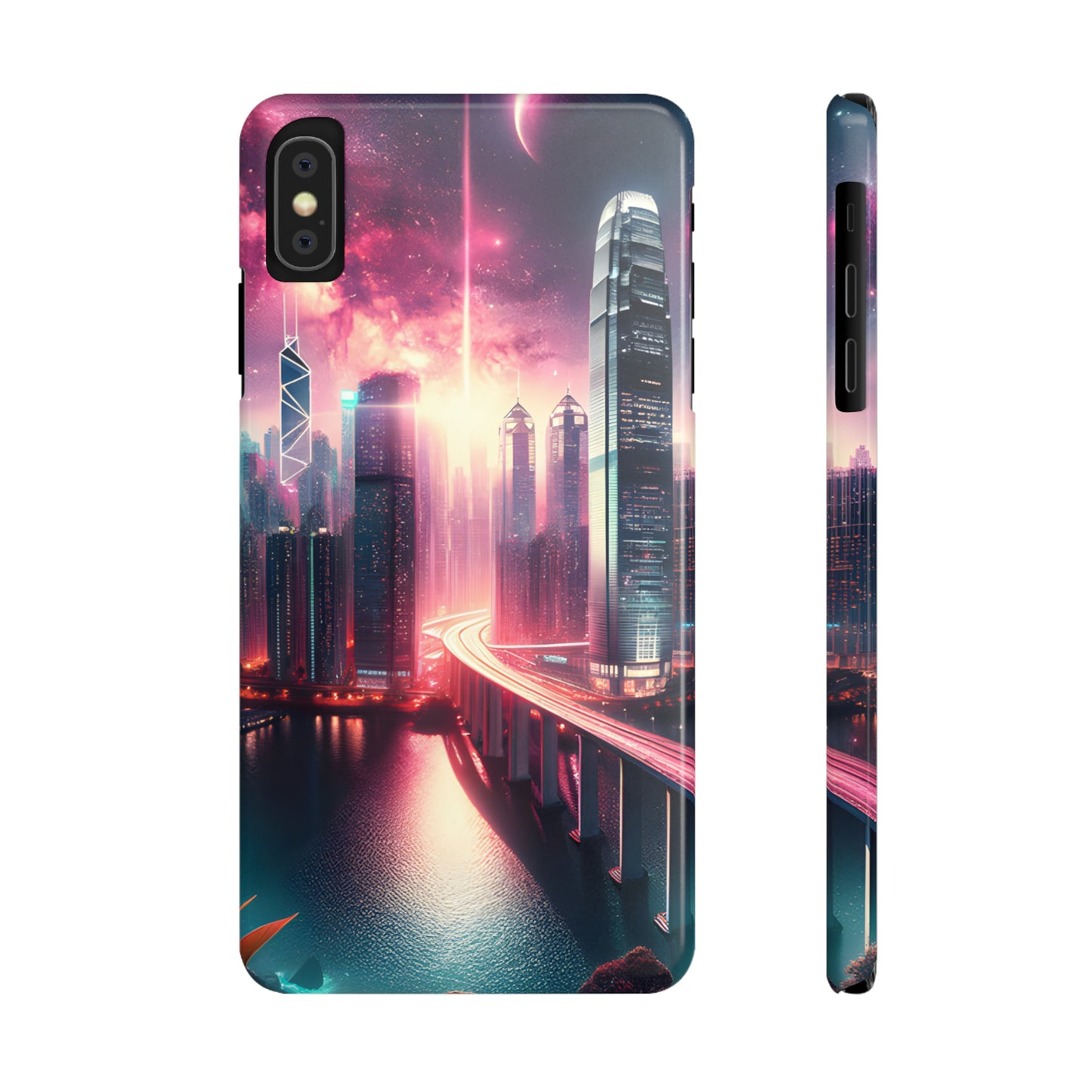 Aqua Skyline-Slim Phone Cases