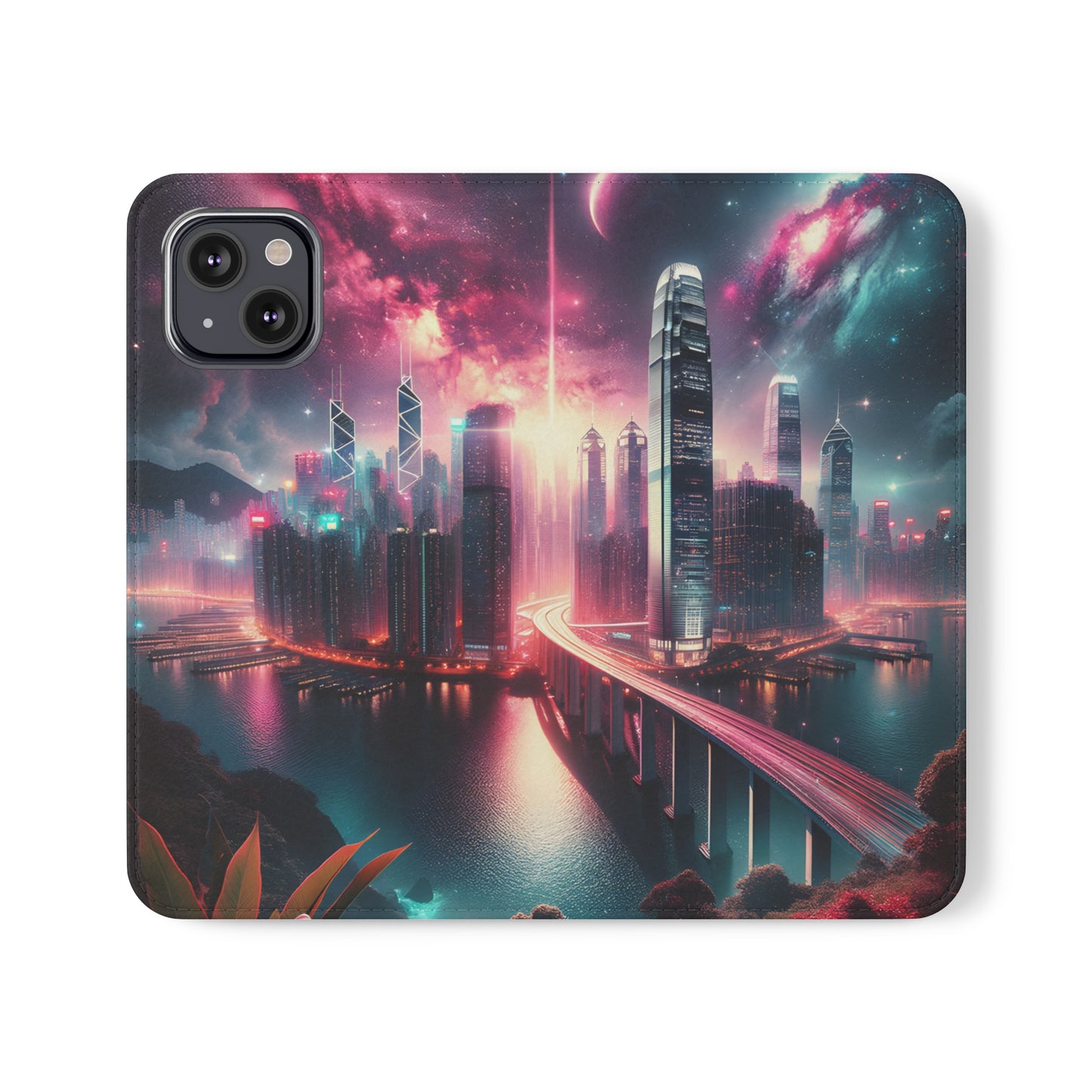 Aqua Skyline-Flip Cases