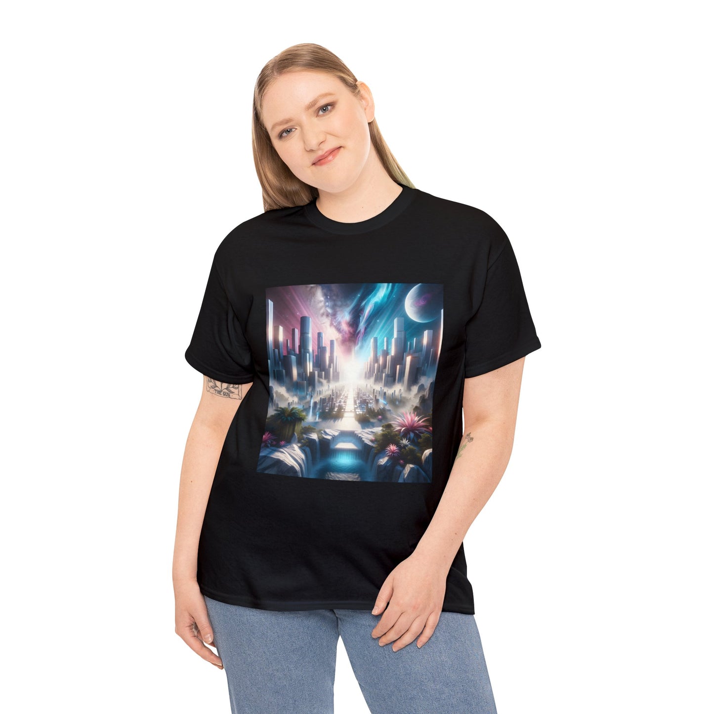 Marble Horizon-Unisex Heavy Cotton Tee