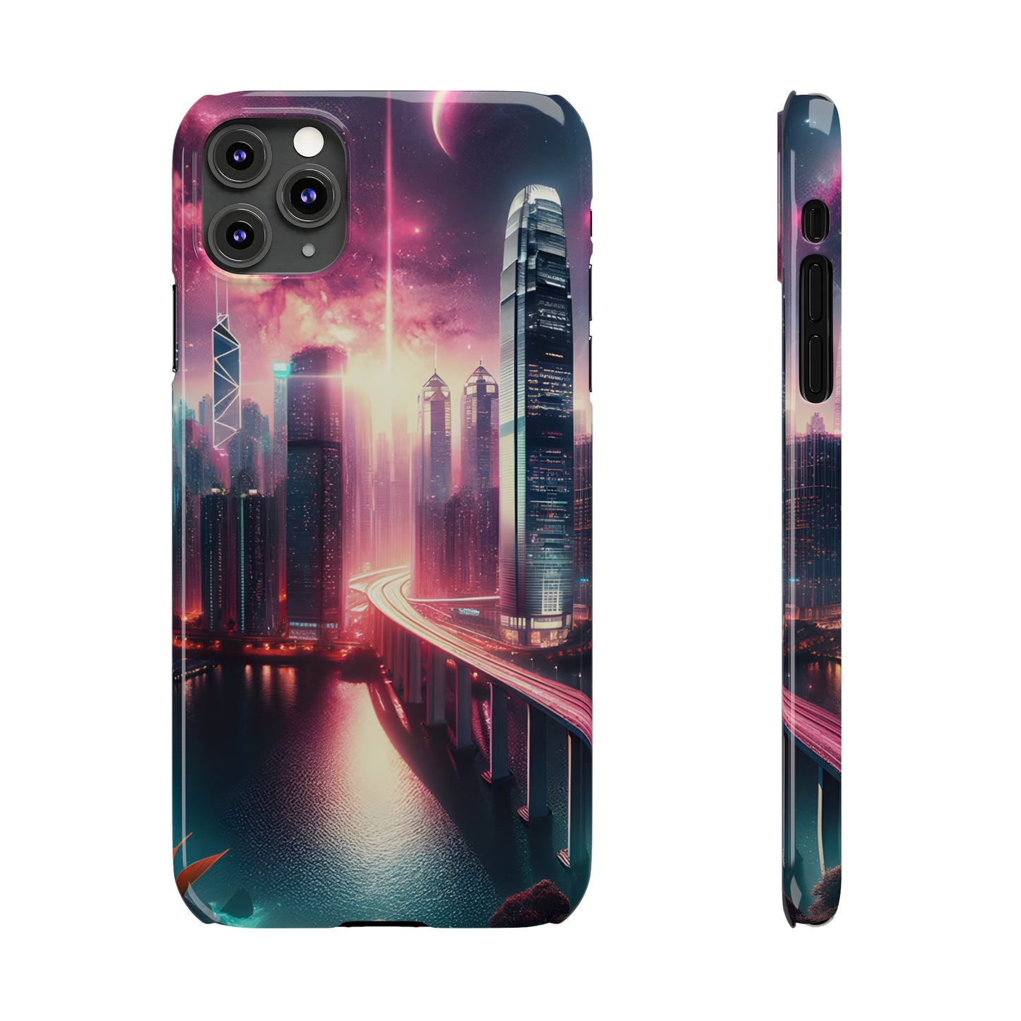 Aqua Skyline-Slim Phone Cases