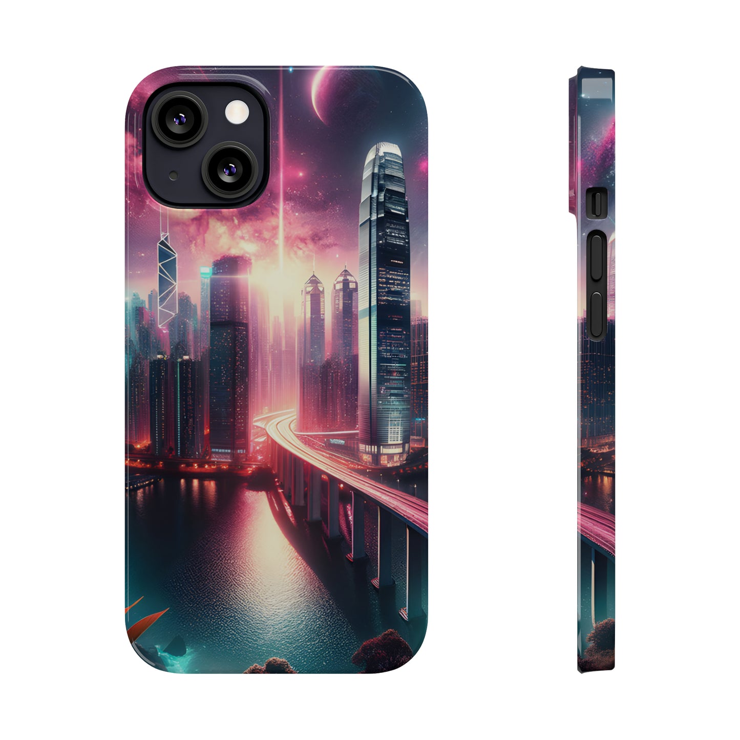 Aqua Skyline-Slim Phone Cases