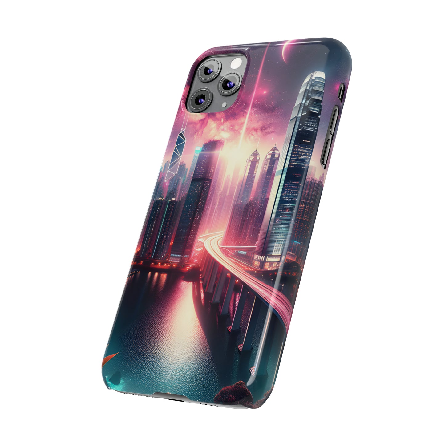 Aqua Skyline-Slim Phone Cases