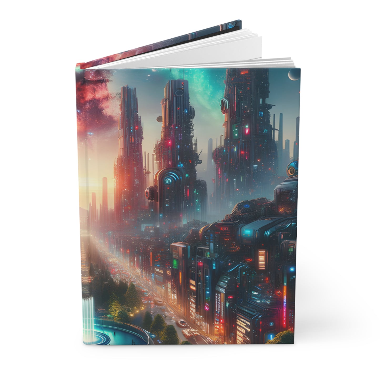 NeonRealm-Hardcover Journal Matte