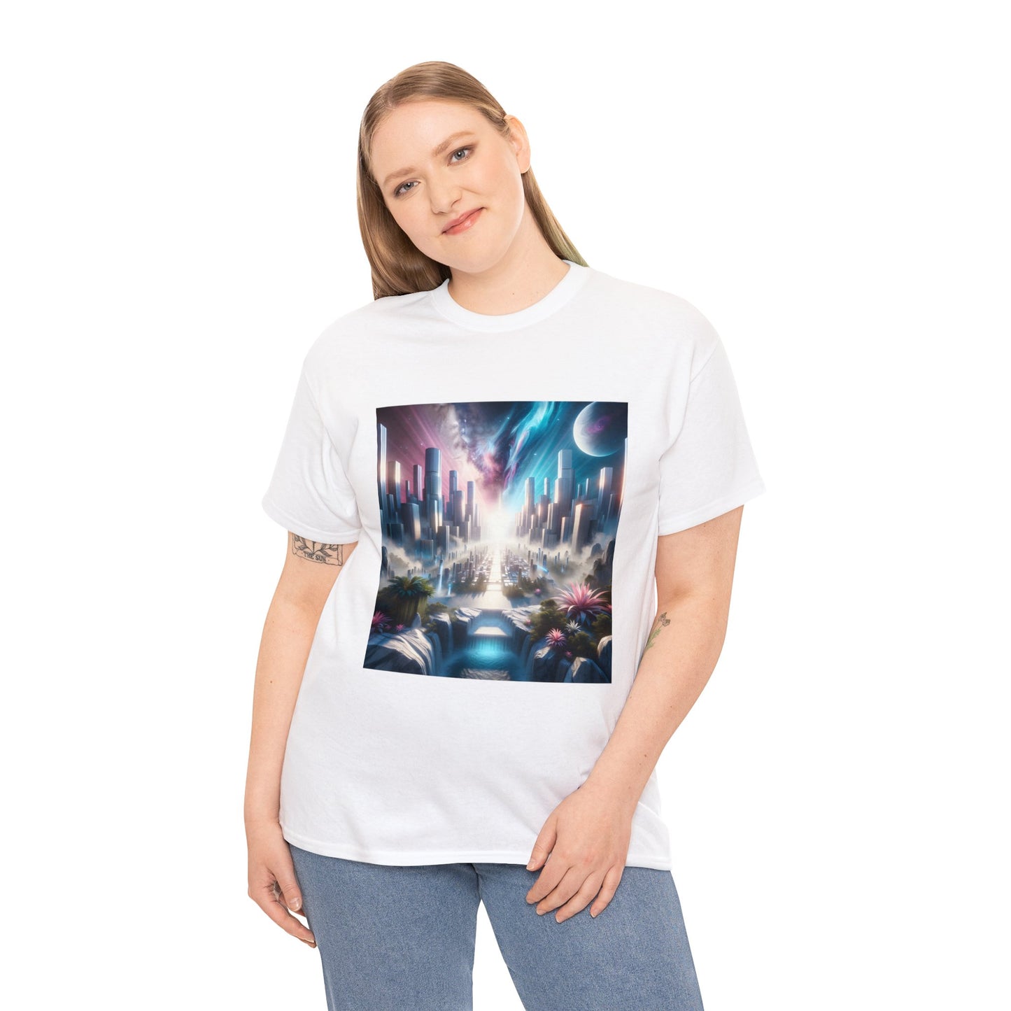 Marble Horizon-Unisex Heavy Cotton Tee