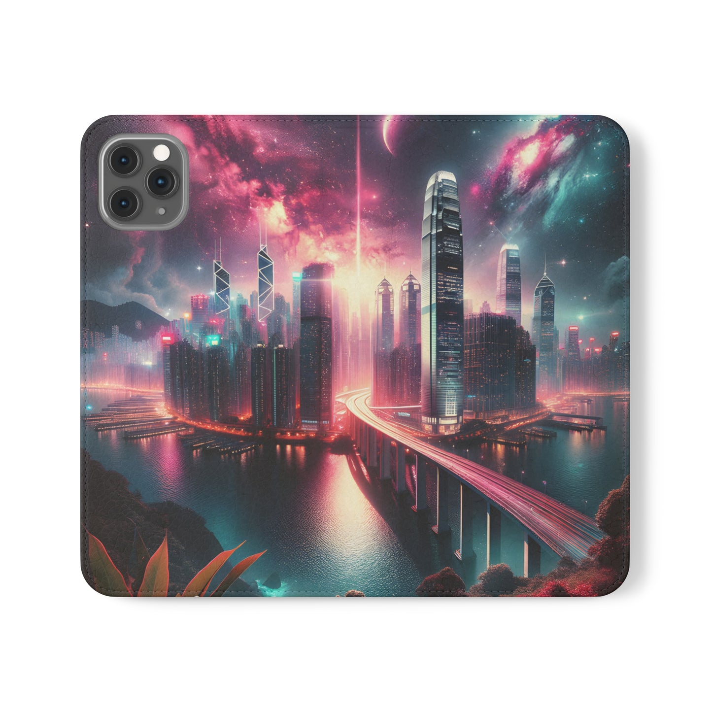 Aqua Skyline-Flip Cases