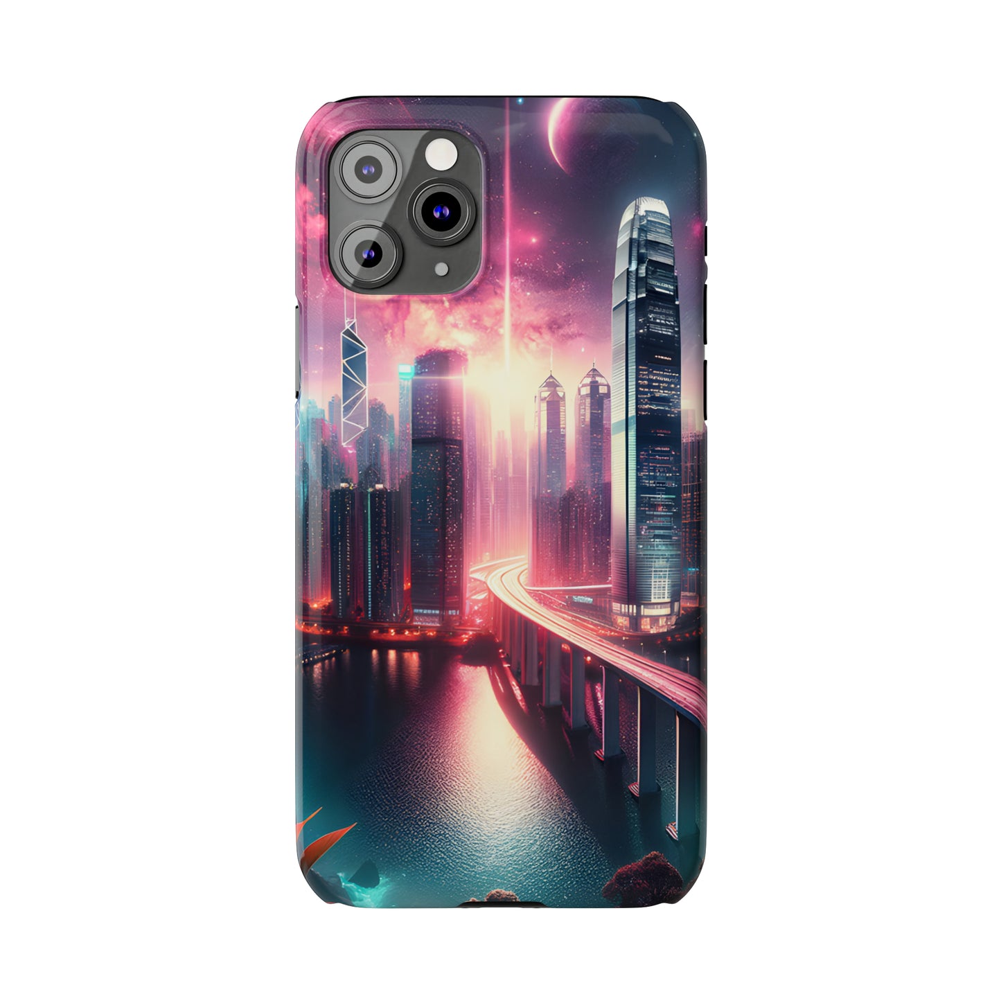 Aqua Skyline-Slim Phone Cases