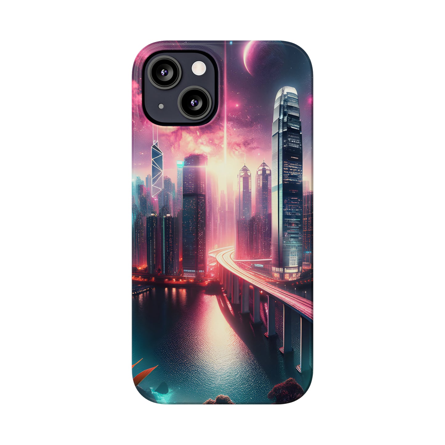 Aqua Skyline-Slim Phone Cases