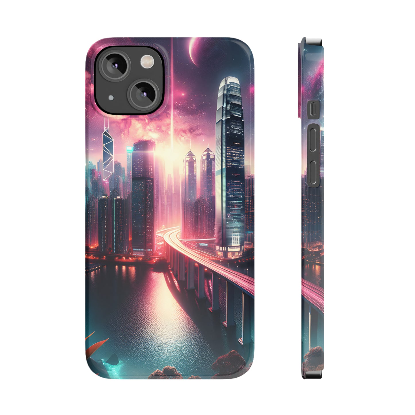 Aqua Skyline-Slim Phone Cases