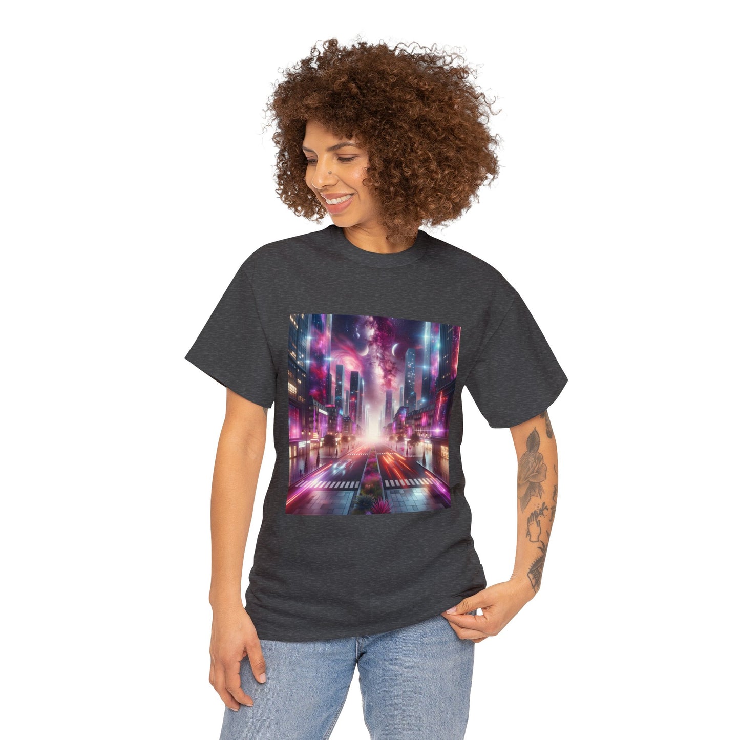 Paris Nightfall-Unisex Heavy Cotton Tee