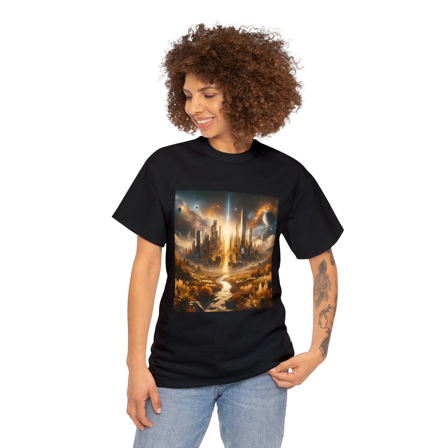 Golden Horizon-Unisex Heavy Cotton Tee