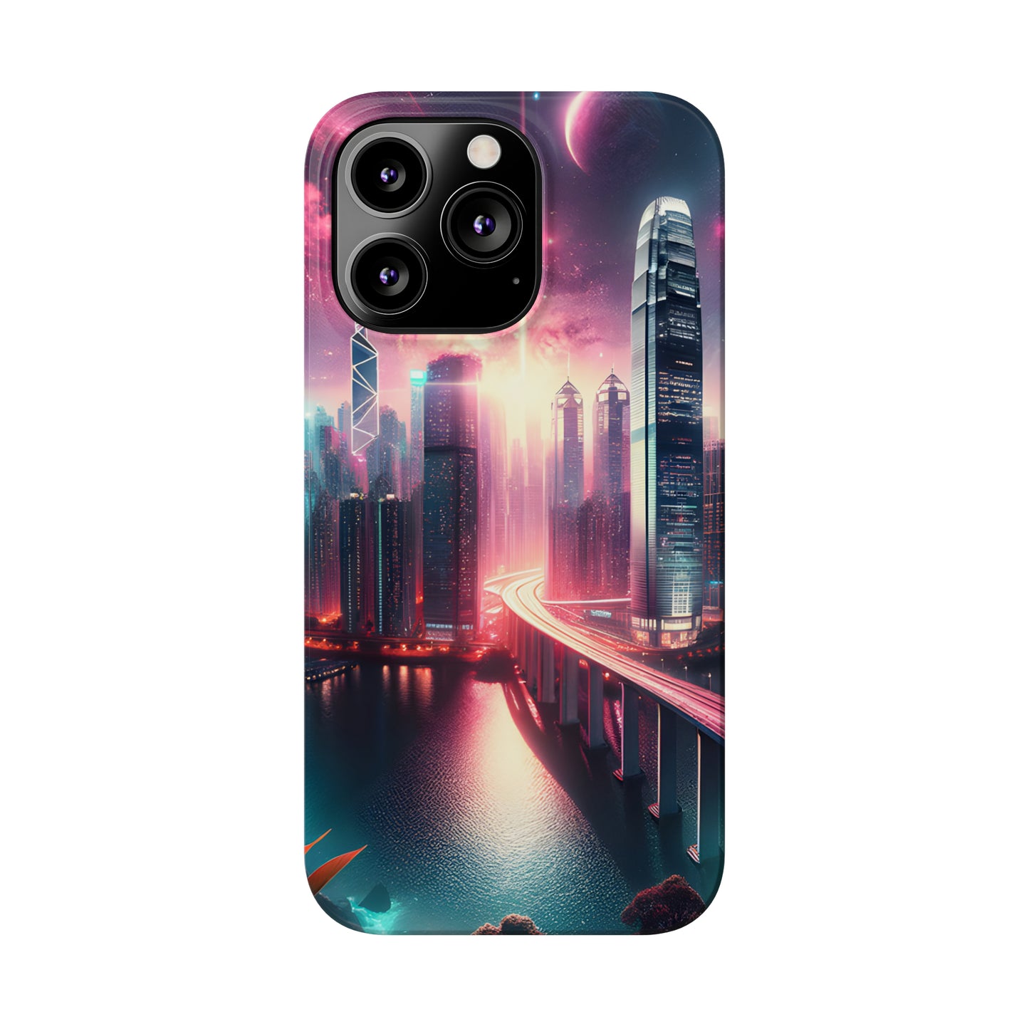 Aqua Skyline-Slim Phone Cases