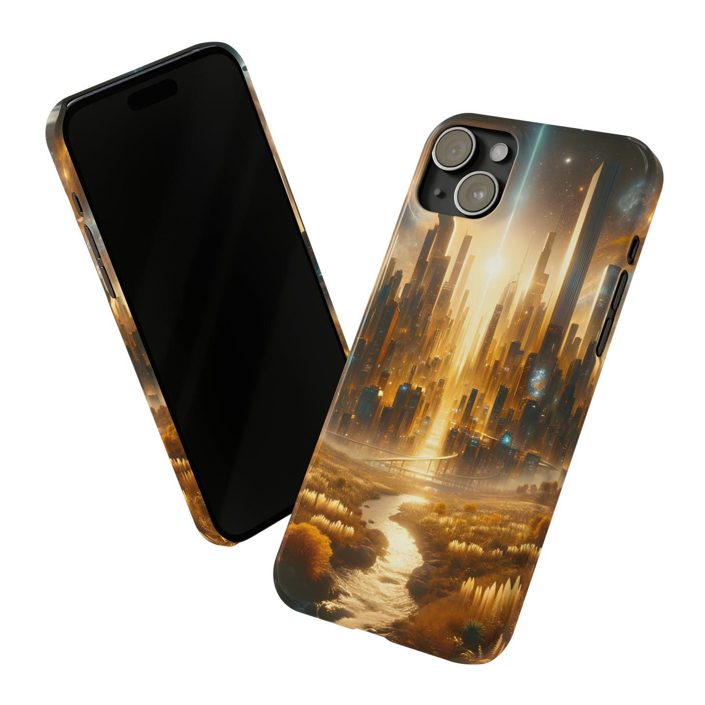 Golden Horizon-Slim Phone Cases