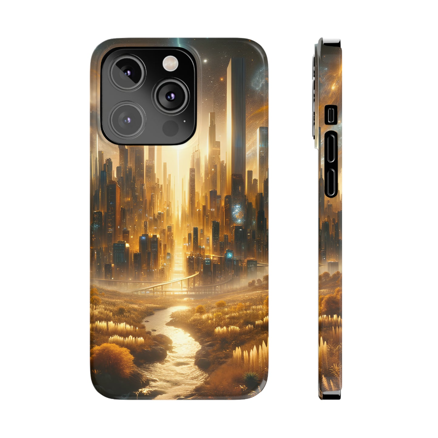 Golden Horizon-Slim Phone Cases