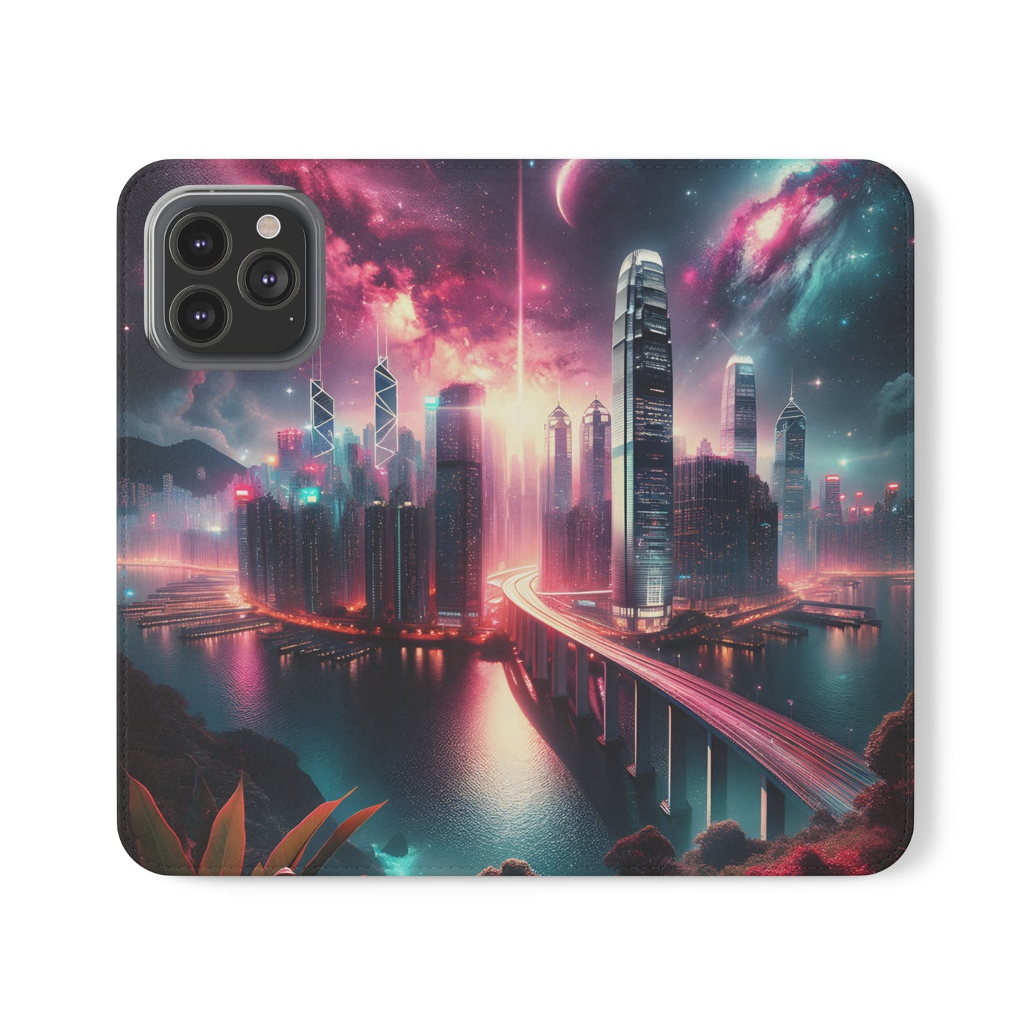 Aqua Skyline-Flip Cases