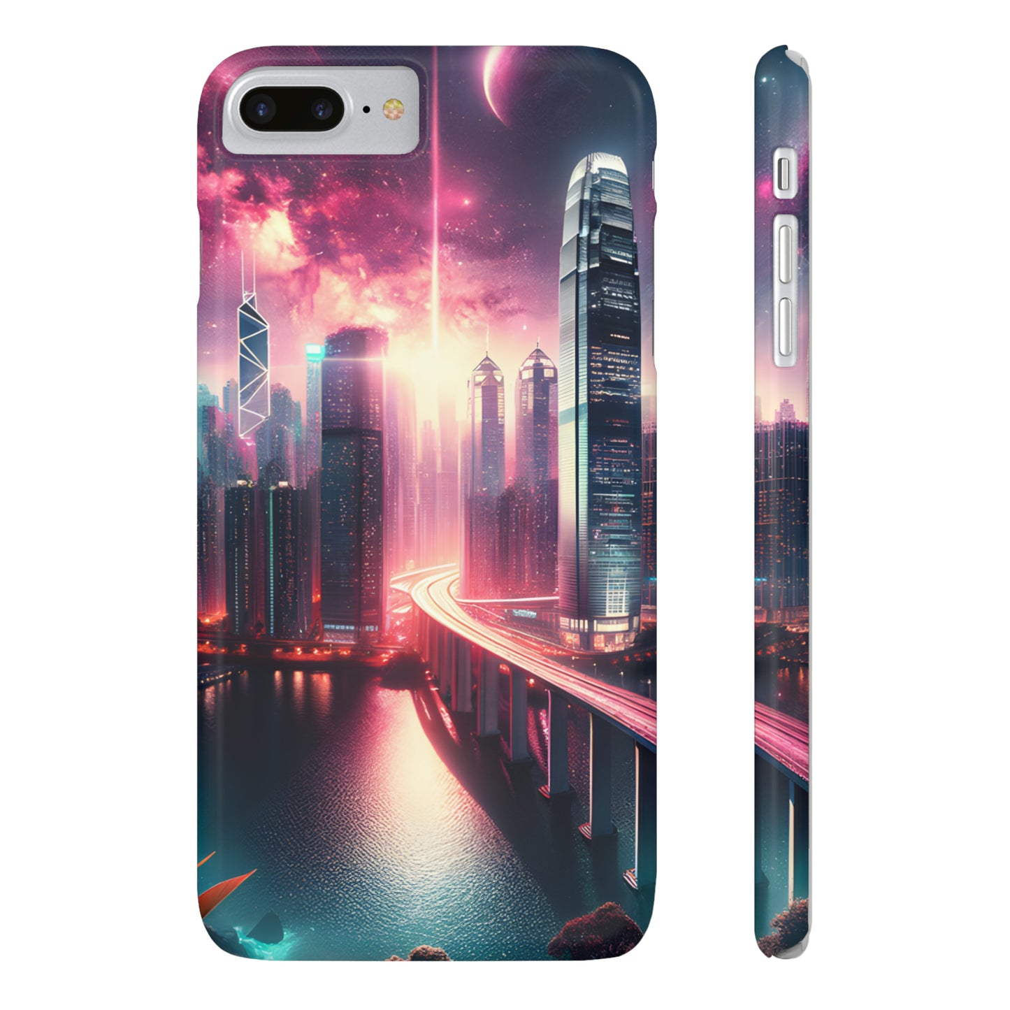 Aqua Skyline-Slim Phone Cases