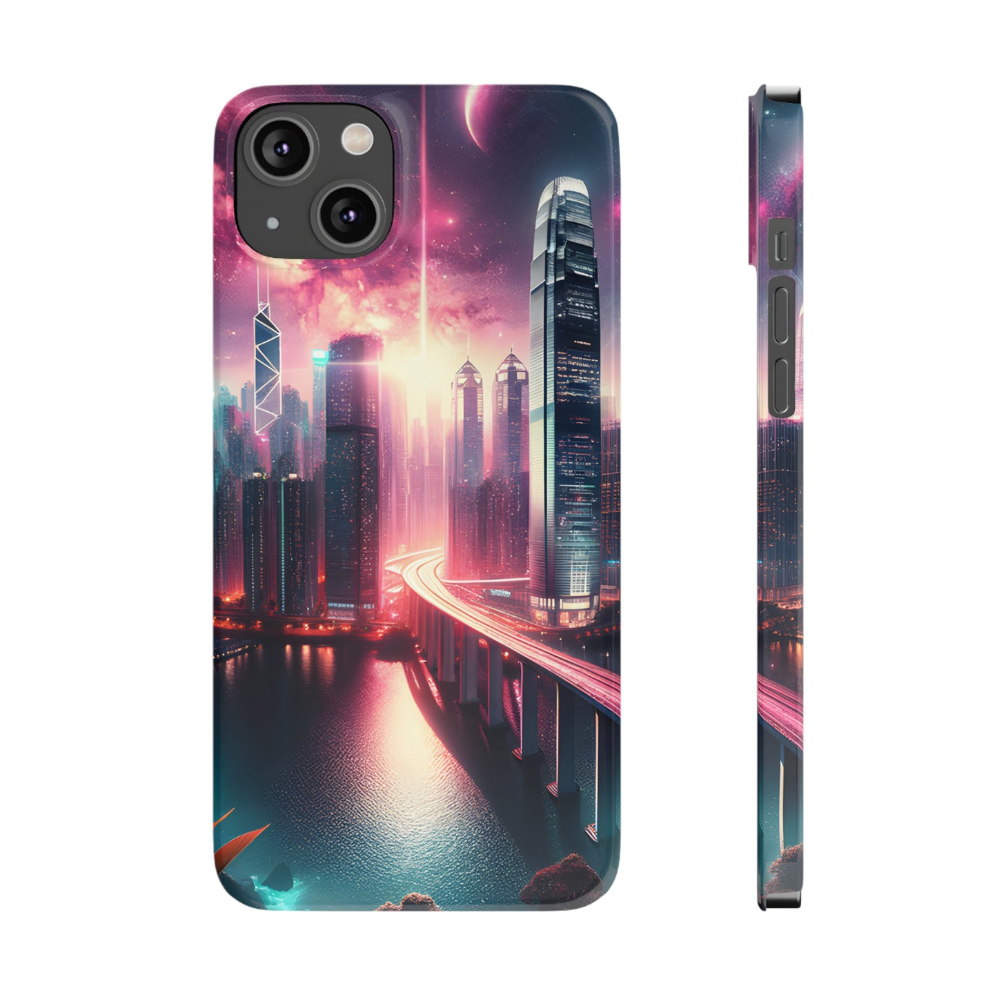 Aqua Skyline-Slim Phone Cases