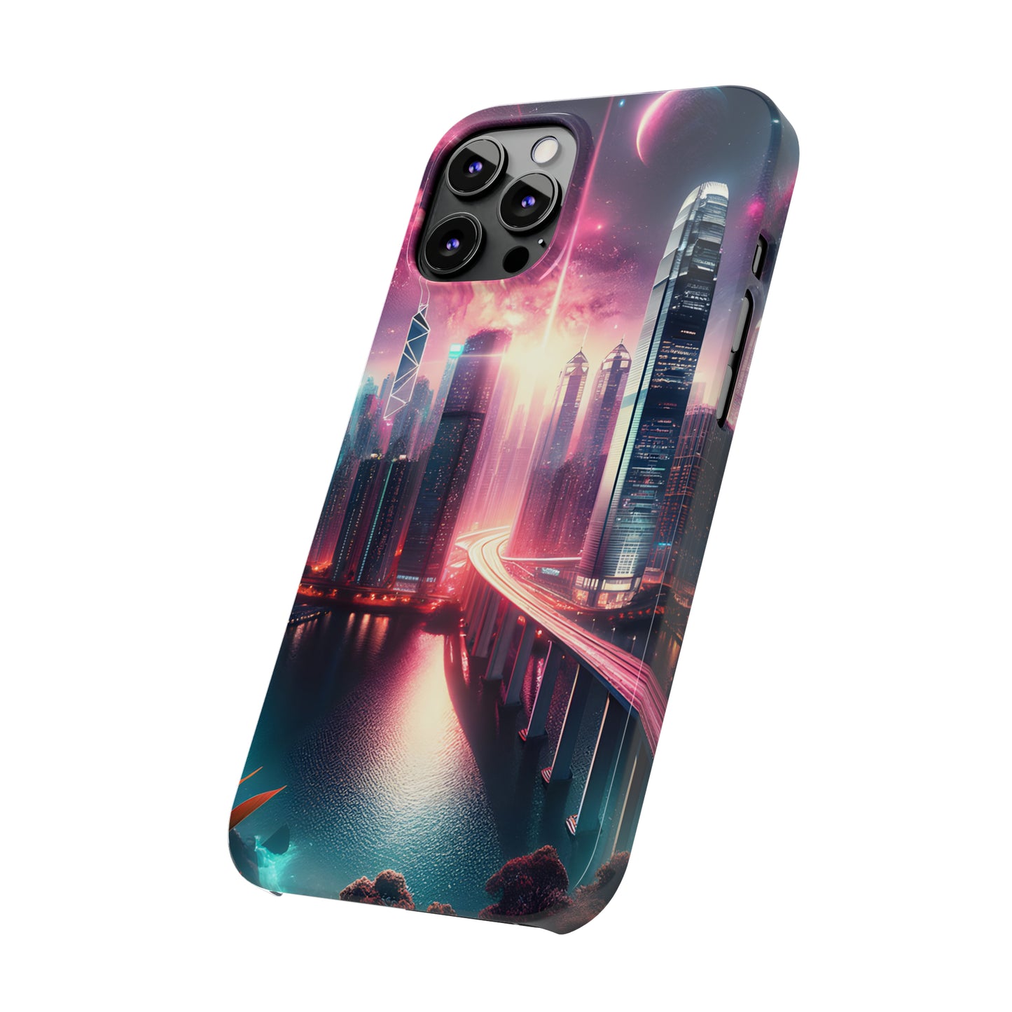 Aqua Skyline-Slim Phone Cases