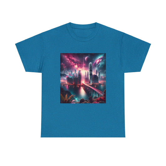 Aqua Skyline-Unisex Heavy Cotton Tee