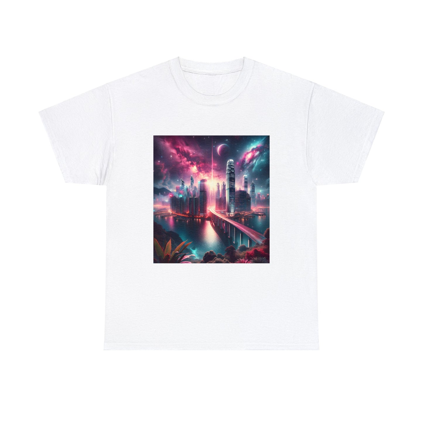 Aqua Skyline-Unisex Heavy Cotton Tee